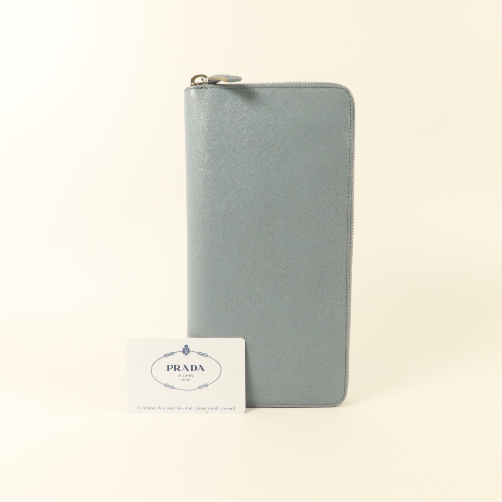 PRADA Saffiano皮革Zip Travel Wallet長錢包