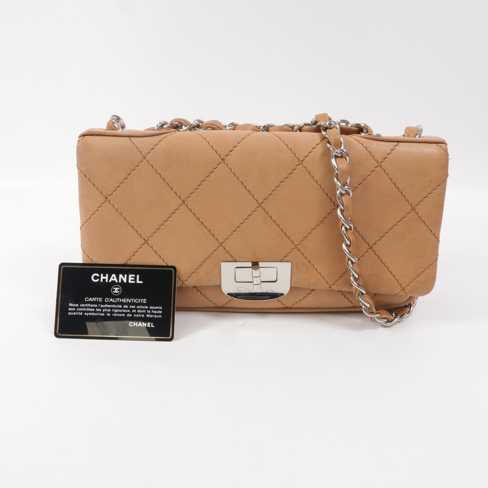 CHANEL 牛皮皮革Chain Shoulder鏈帶肩背袋