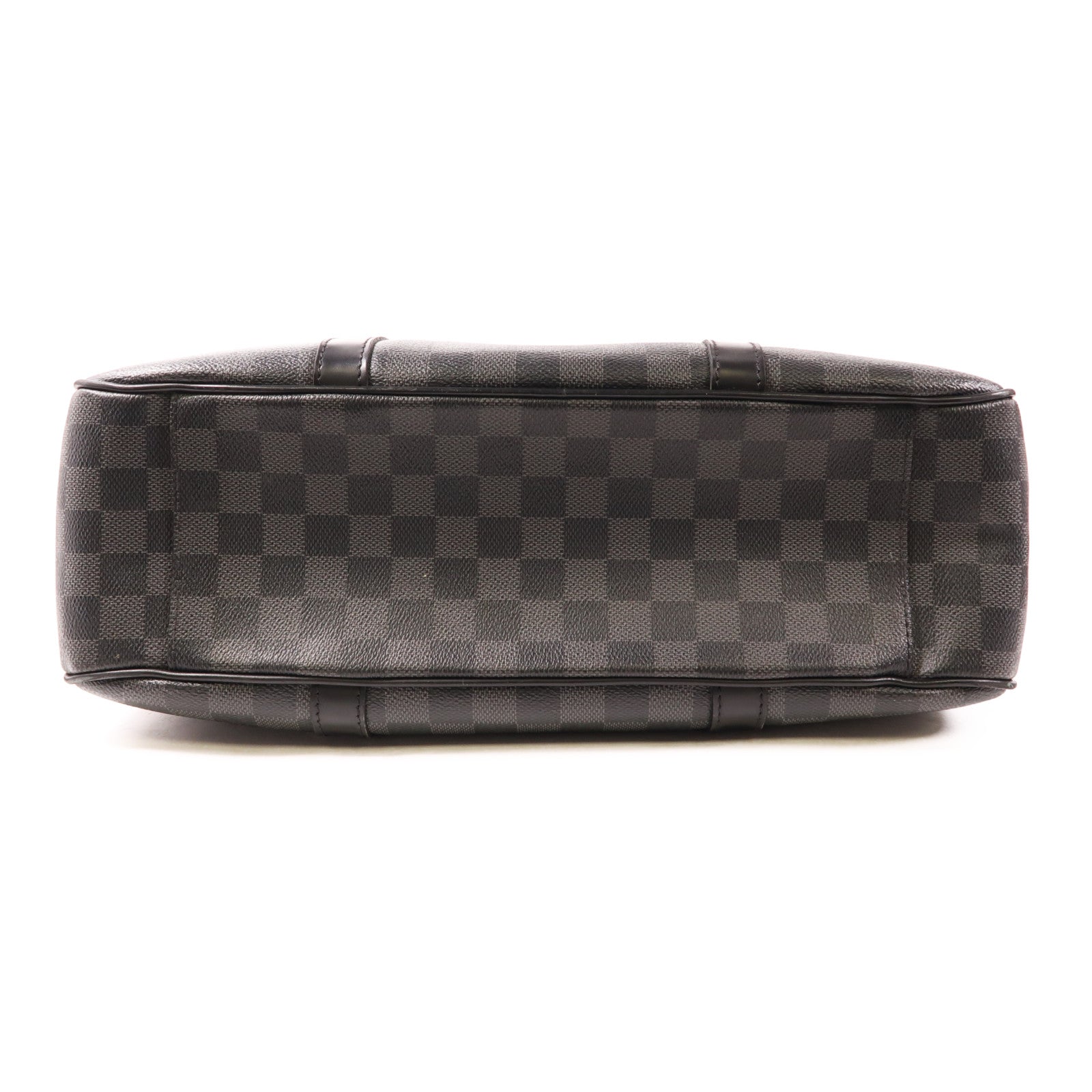 LOUIS VUITTON Damier Graphite Tadao MM銀扣手挽肩背兩用袋