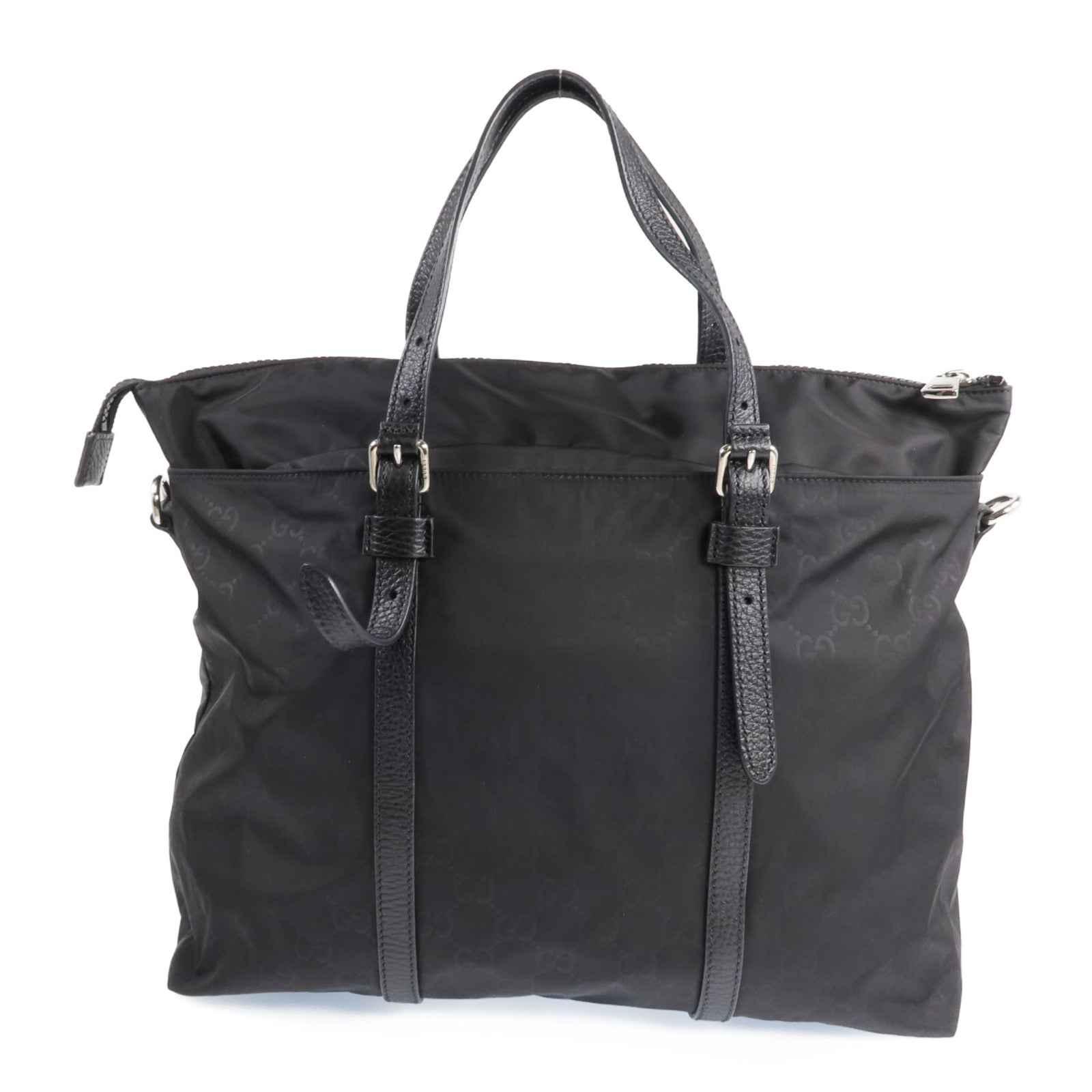 GUCCI 尼龍2 Way Shoulder銀扣手挽肩背兩用袋