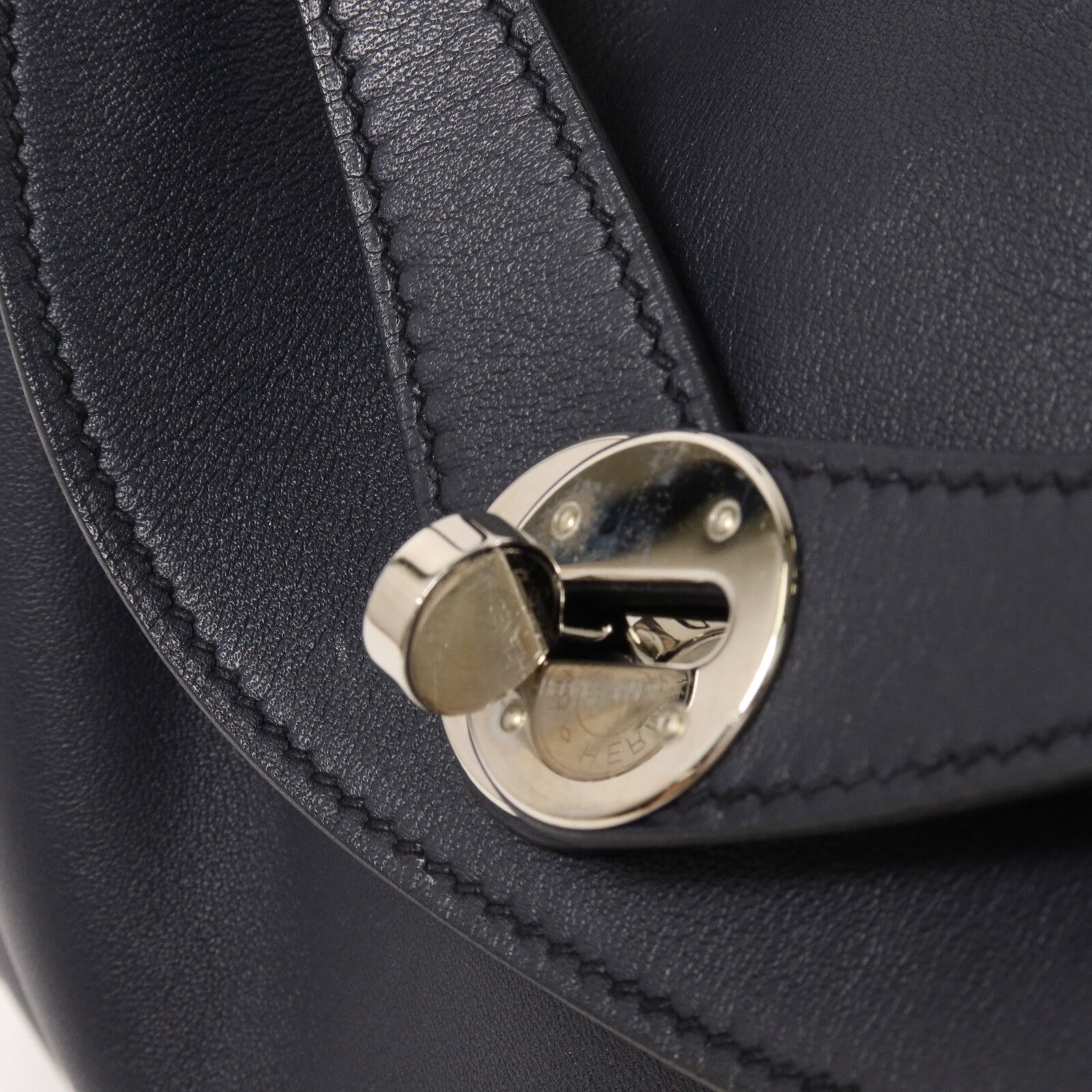 HERMES Swift皮革/Epsom皮革Lindy 26手挽肩背兩用袋Bleu Indigo/Orange Poppy