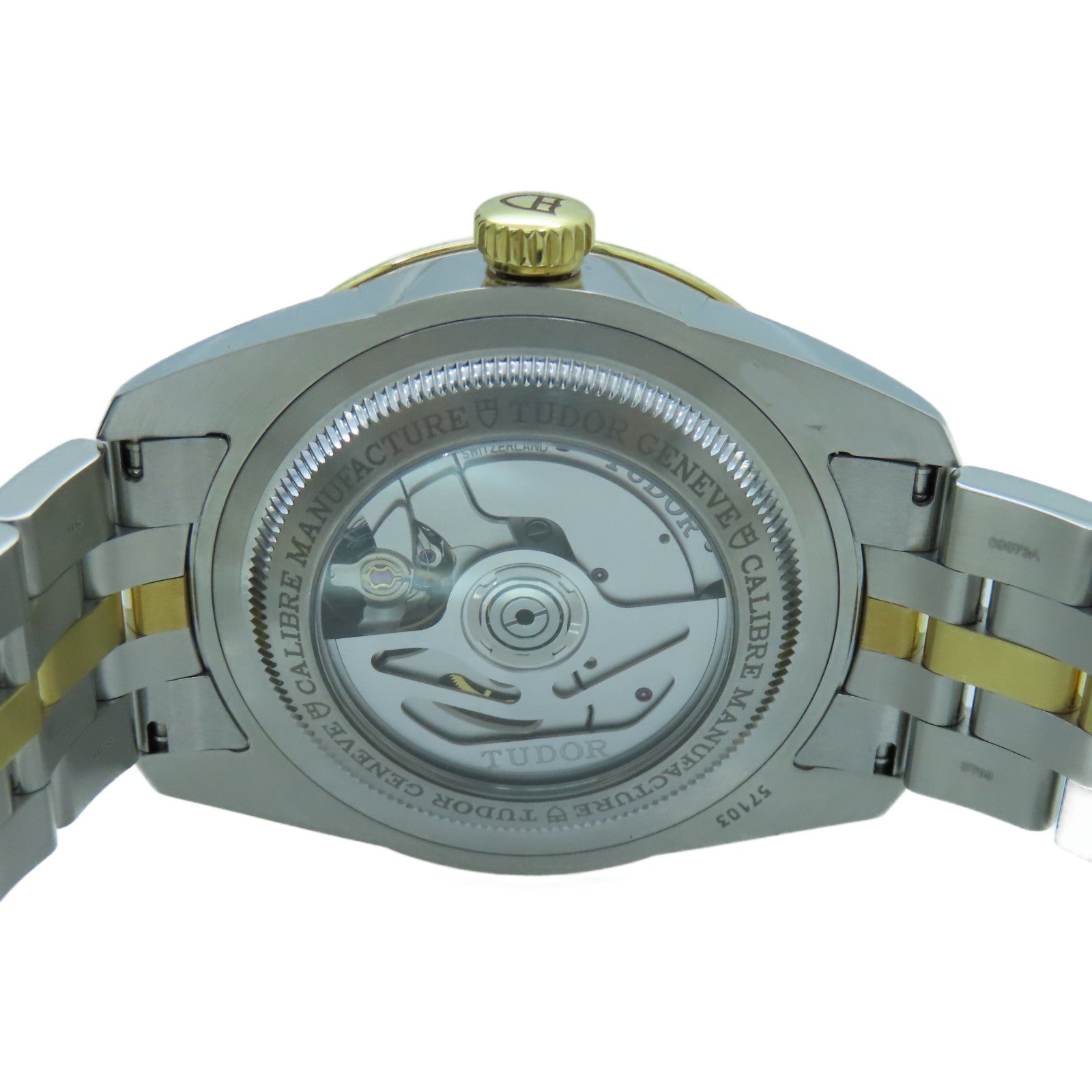 TUDOR Glamor Double Date 42MM Stainless Steel/18K Gold Watch Automatic Movement Black