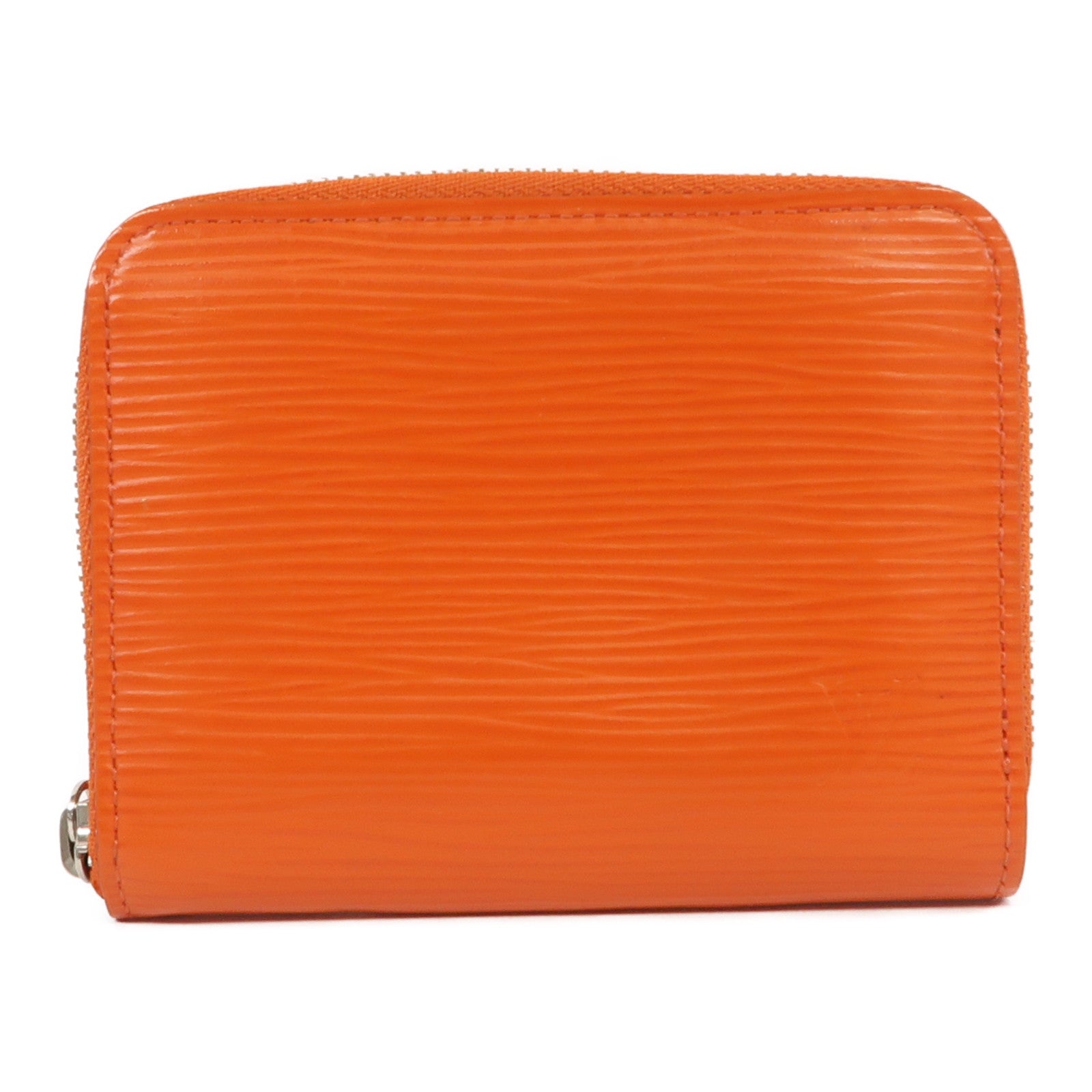LOUIS VUITTON Epi Zippy Coin Purse銀扣零錢包橙色