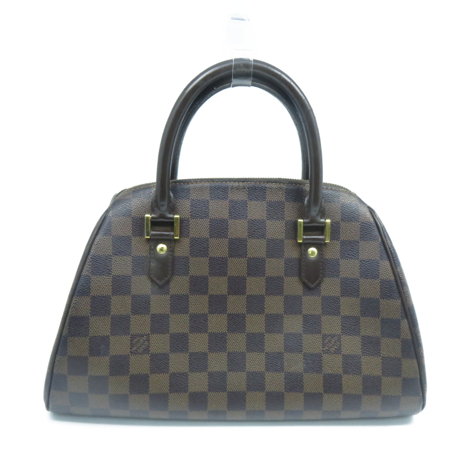 LOUIS VUITTON Damier Rivera MM金扣手挽袋啡色