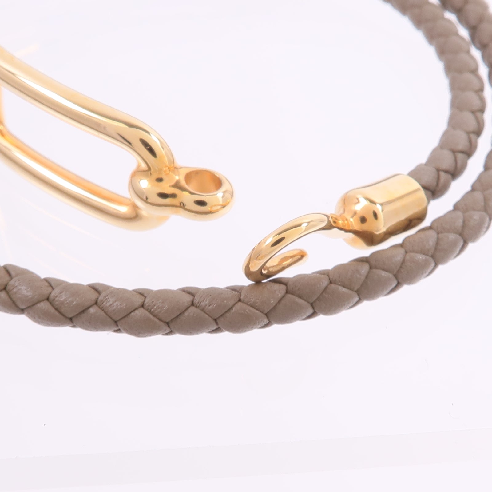 HERMES Swift皮革Roulis Double Tour Bracelet手帶Etoupe