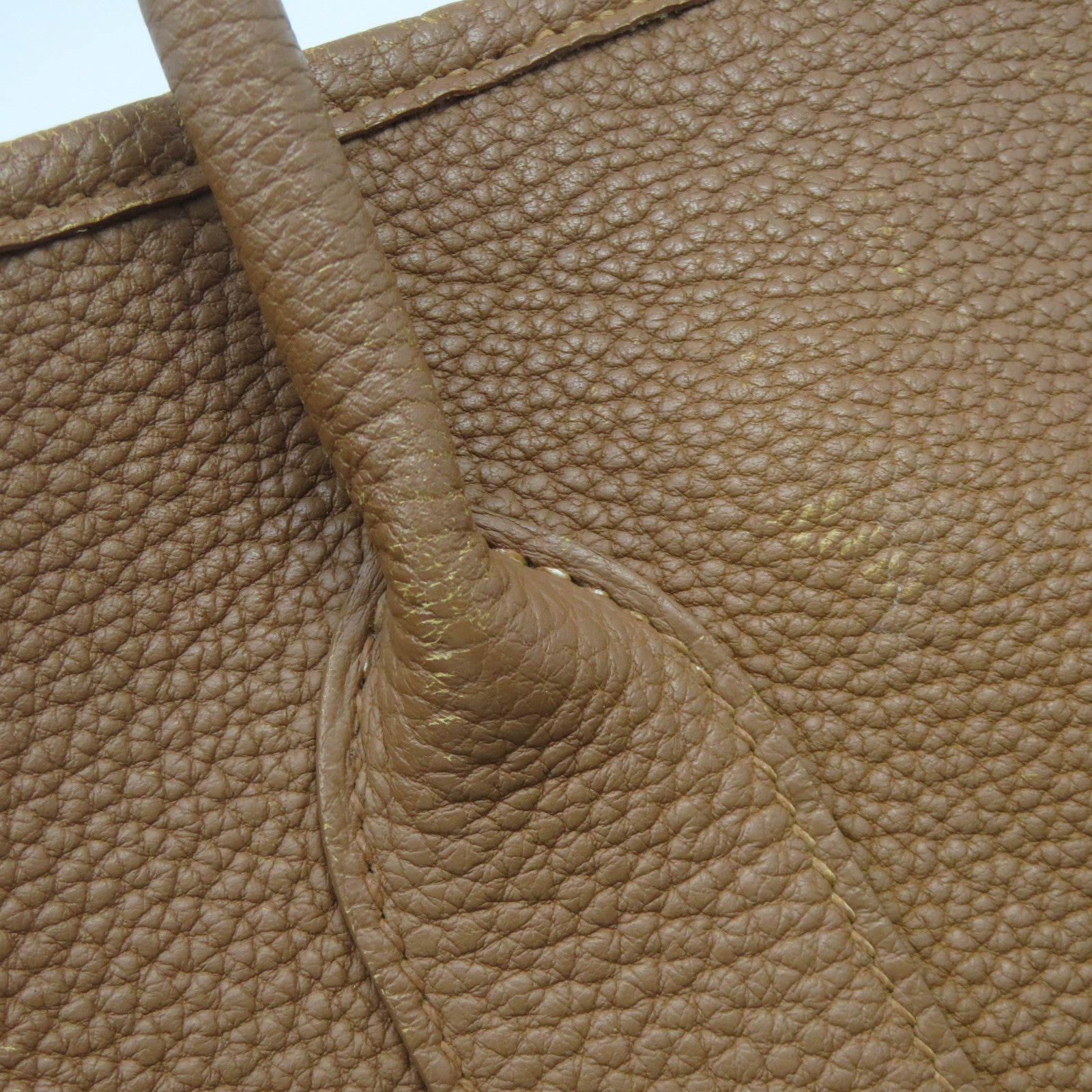 HERMES **【激減優惠】Clemence皮革Garden Party PM銀扣手挽袋啡色
