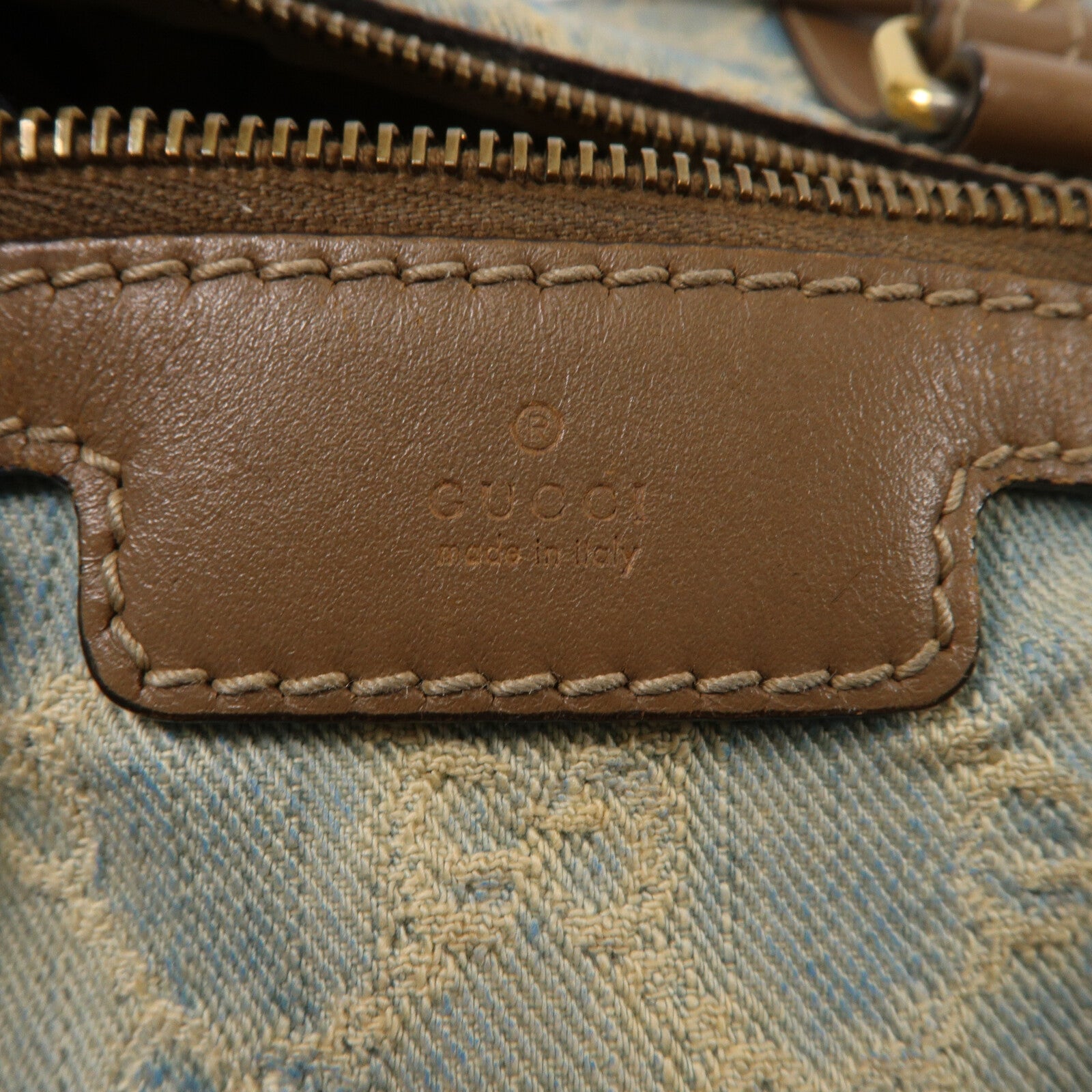 GUCCI 牛仔布Boston Bag手挽袋