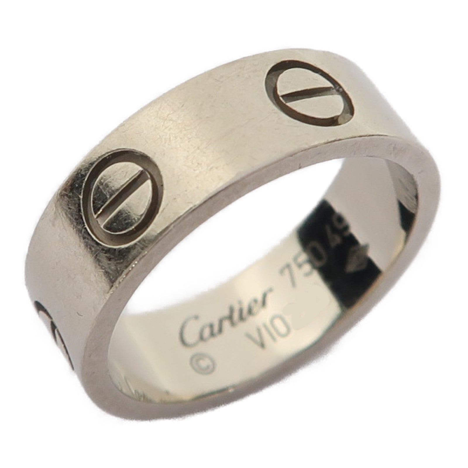 CARTIER 18K白金Love Ring戒指Cartier#49/US#4.75