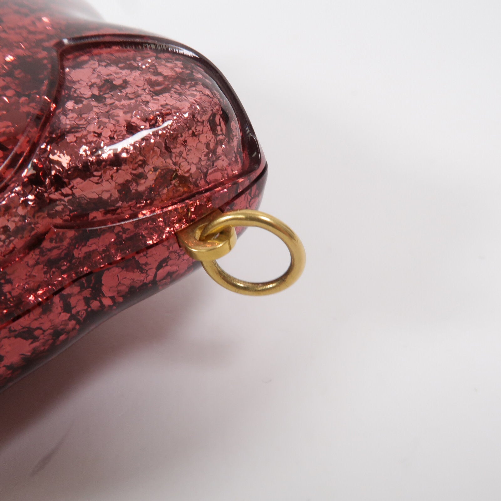 GUCCI Plexiglass Glitter Cat Clutch鏈帶肩背袋