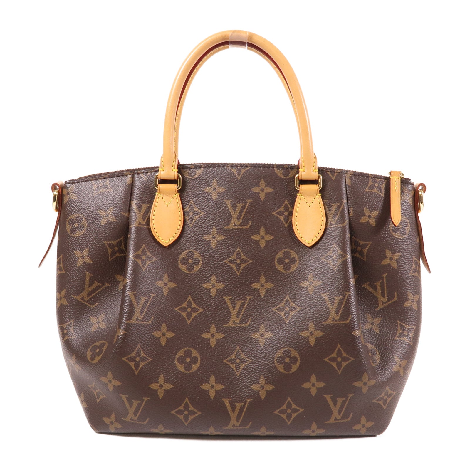 LOUIS VUITTON Monogram Turenne PM金扣手挽肩背兩用袋棕色