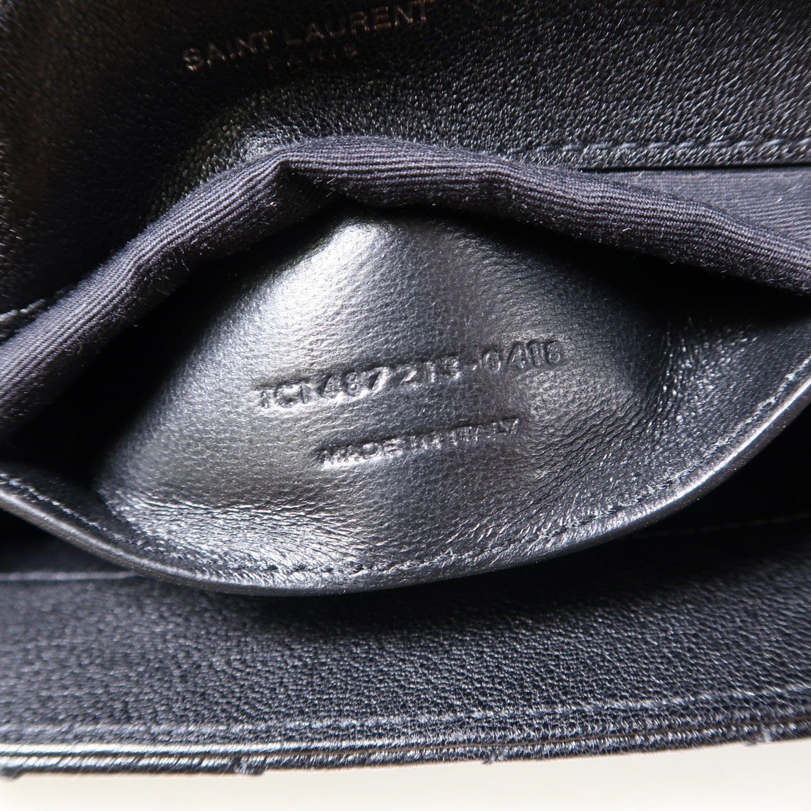 SAINT LAURENT 【激減優惠】斜紋牛皮皮革College Medium銀扣手挽肩背兩用袋黑色