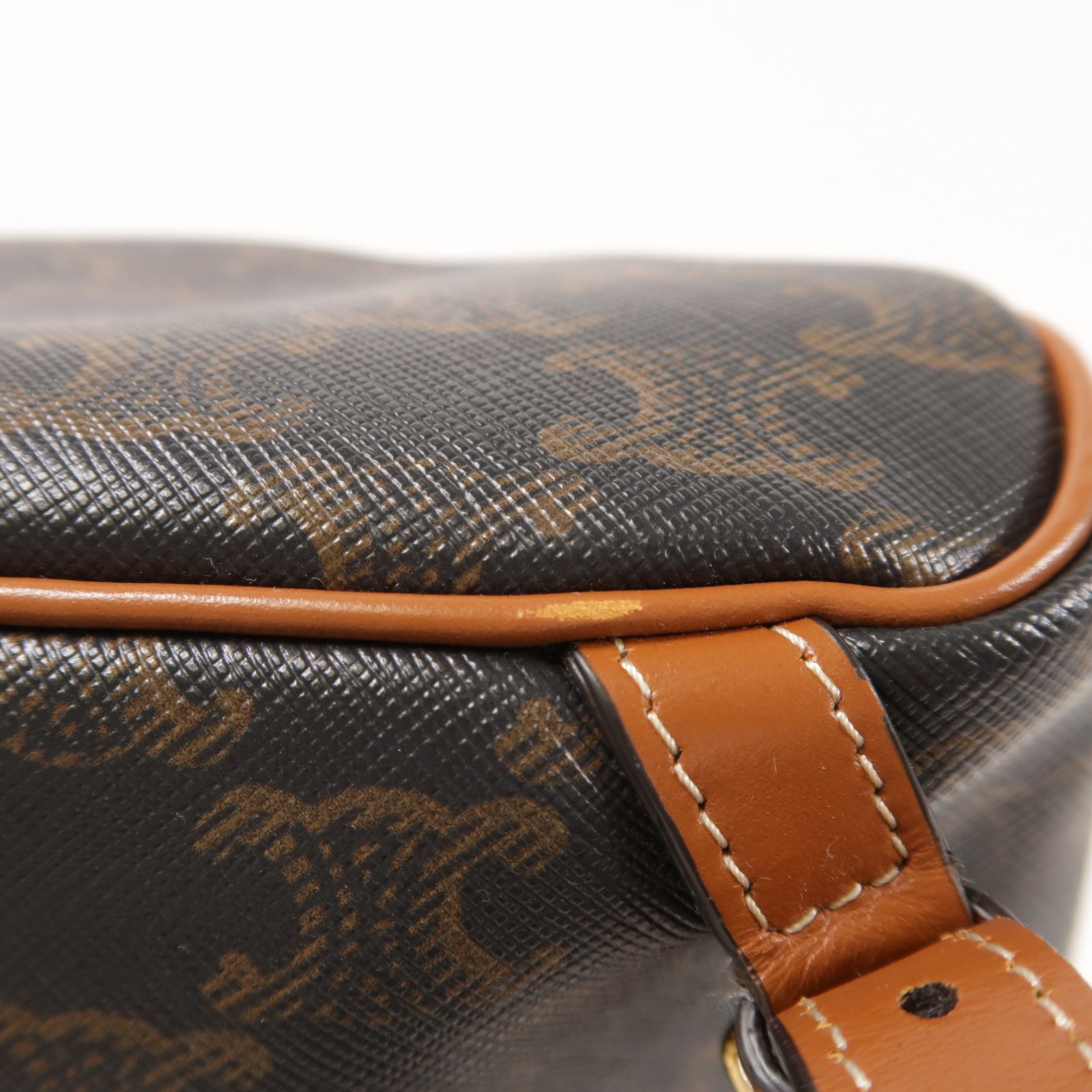 CELINE 塗層帆布Triomphe Backpack金扣背包