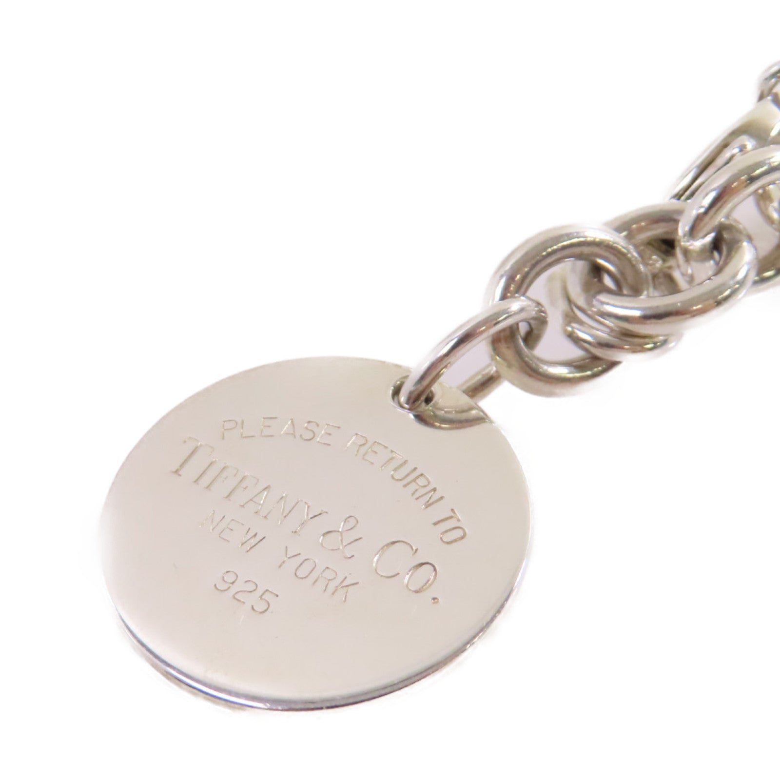TIFFANY＆CO 925純銀Return to Tiffany Round Tag Bracelet手鏈