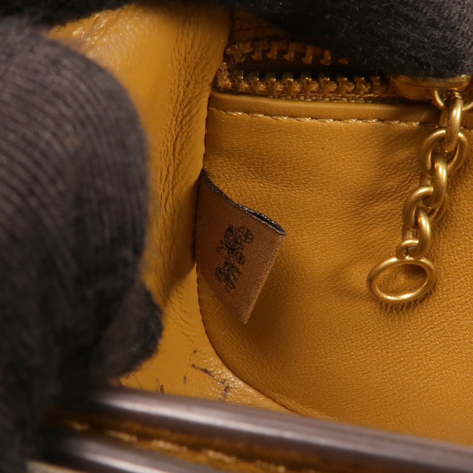 COACH 牛仔布/皮革Shoulder Bag金扣肩背袋