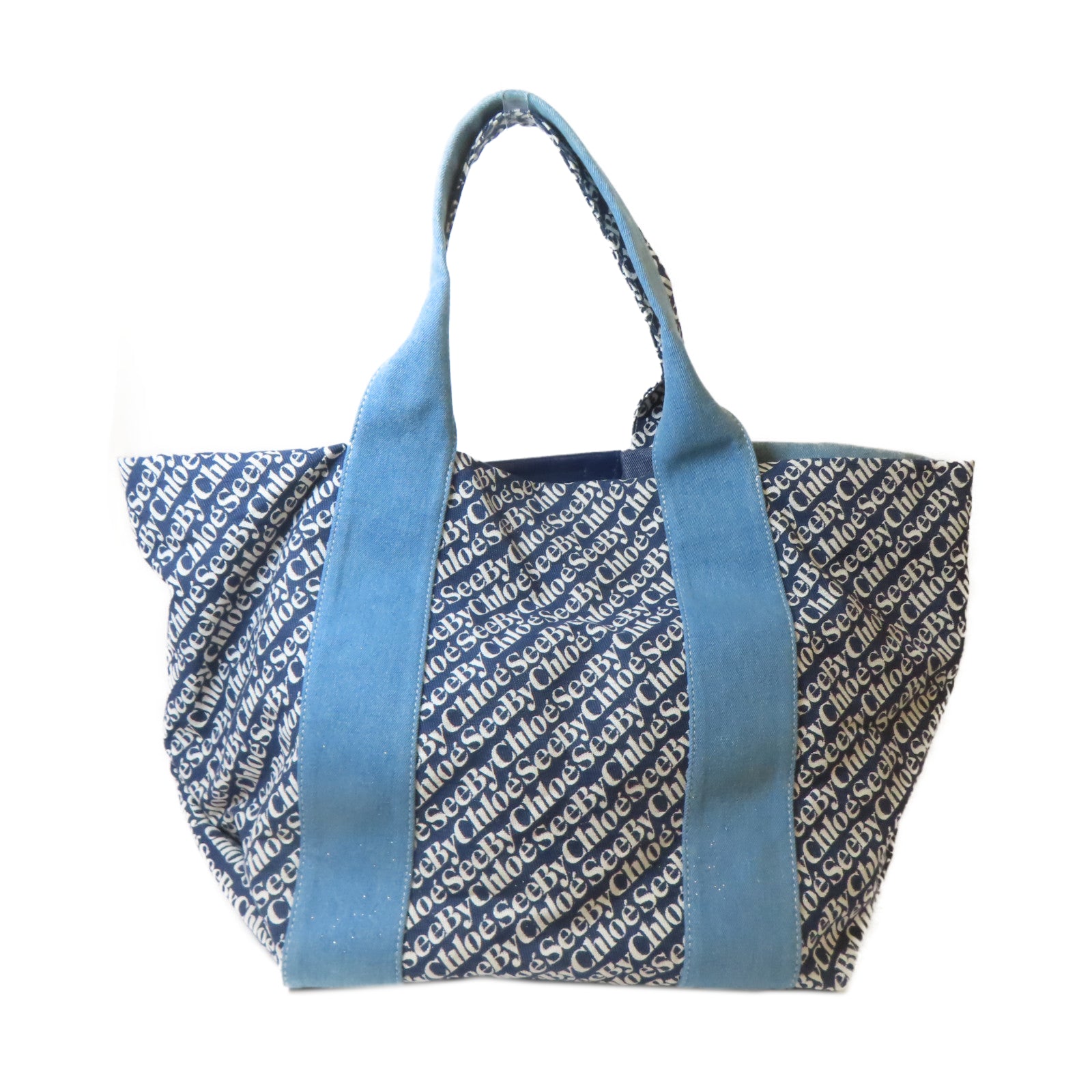 SEE BY CHLOE 【激減優惠】帆布Tote Bag手挽袋藍色