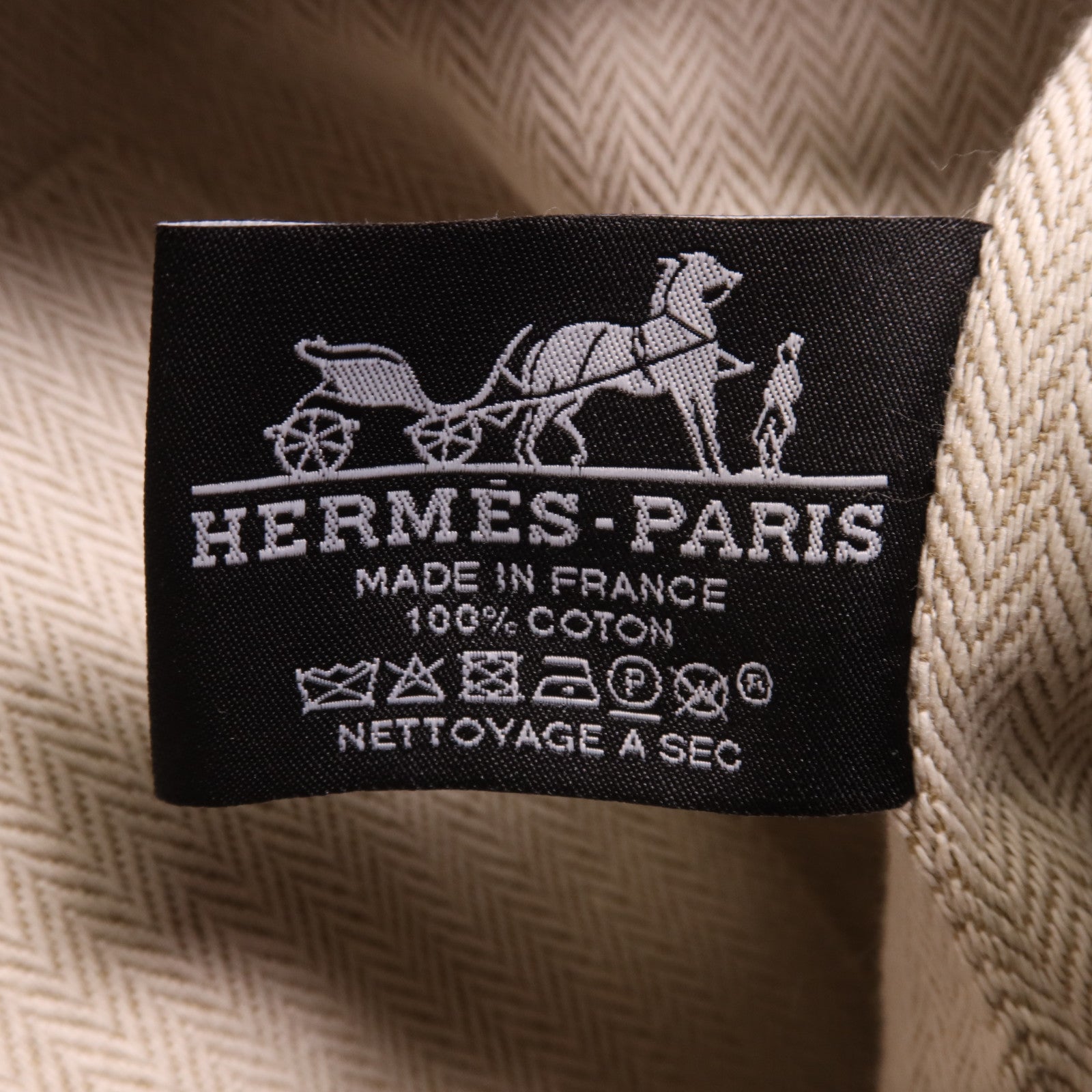 HERMES 帆布Bride-A-Brac GM銀扣手挽袋