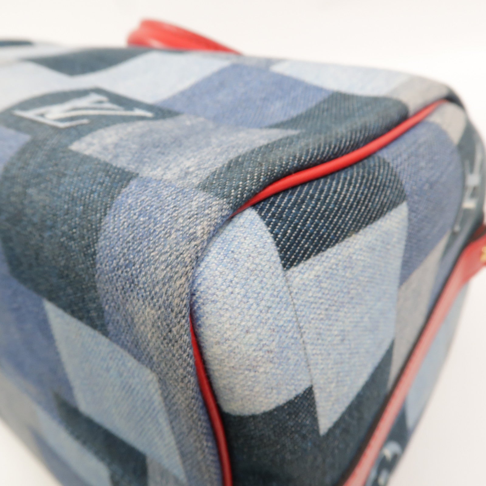 LOUIS VUITTON Monogram Denim Speedy Bandouliere 30手挽肩背兩用袋