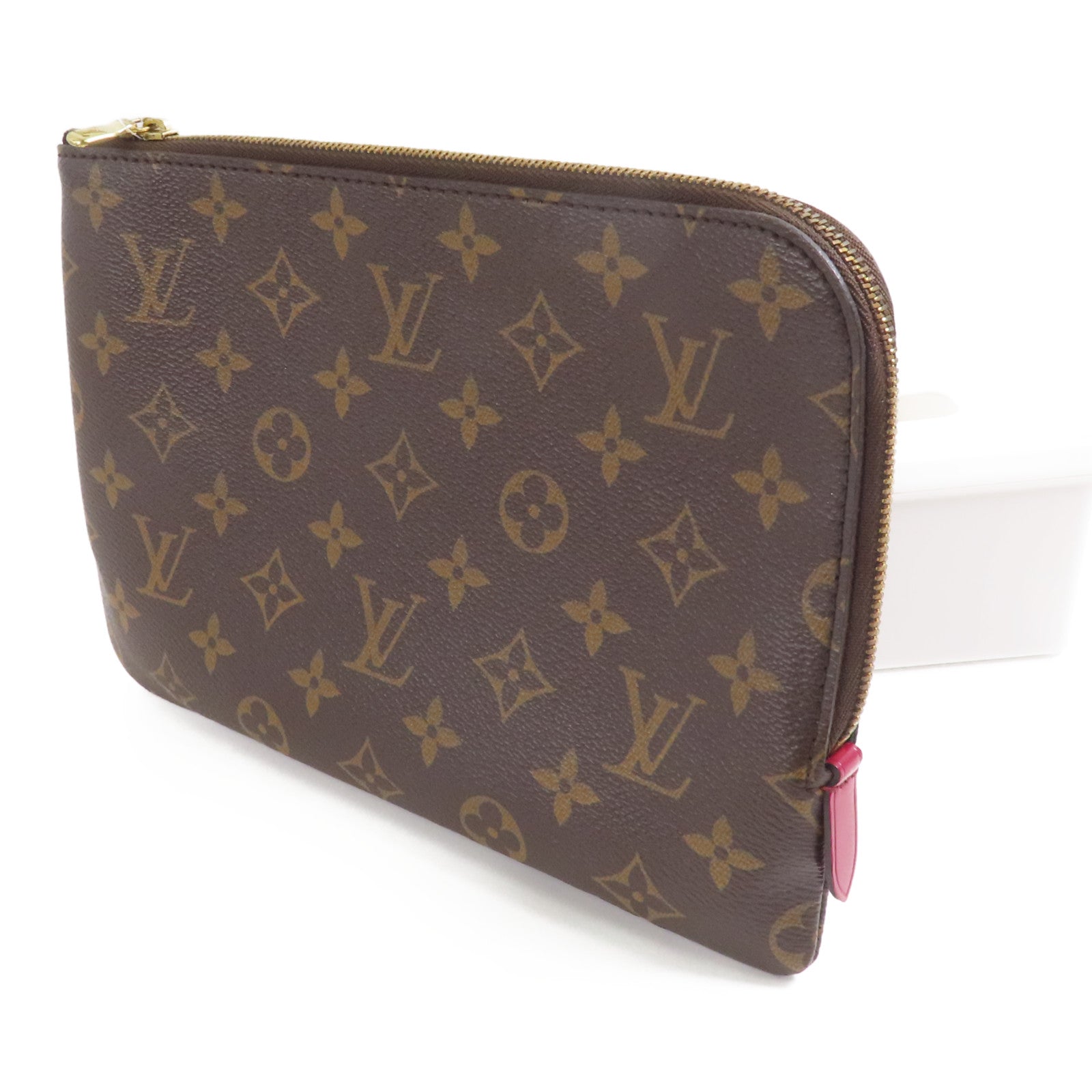 LOUIS VUITTON Monogram Etui Voyage PM手拿包棕色