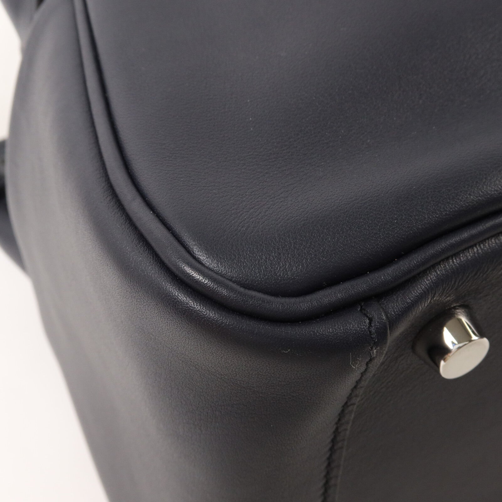 HERMES Swift皮革/Epsom皮革Lindy 26手挽肩背兩用袋Bleu Indigo/Orange Poppy