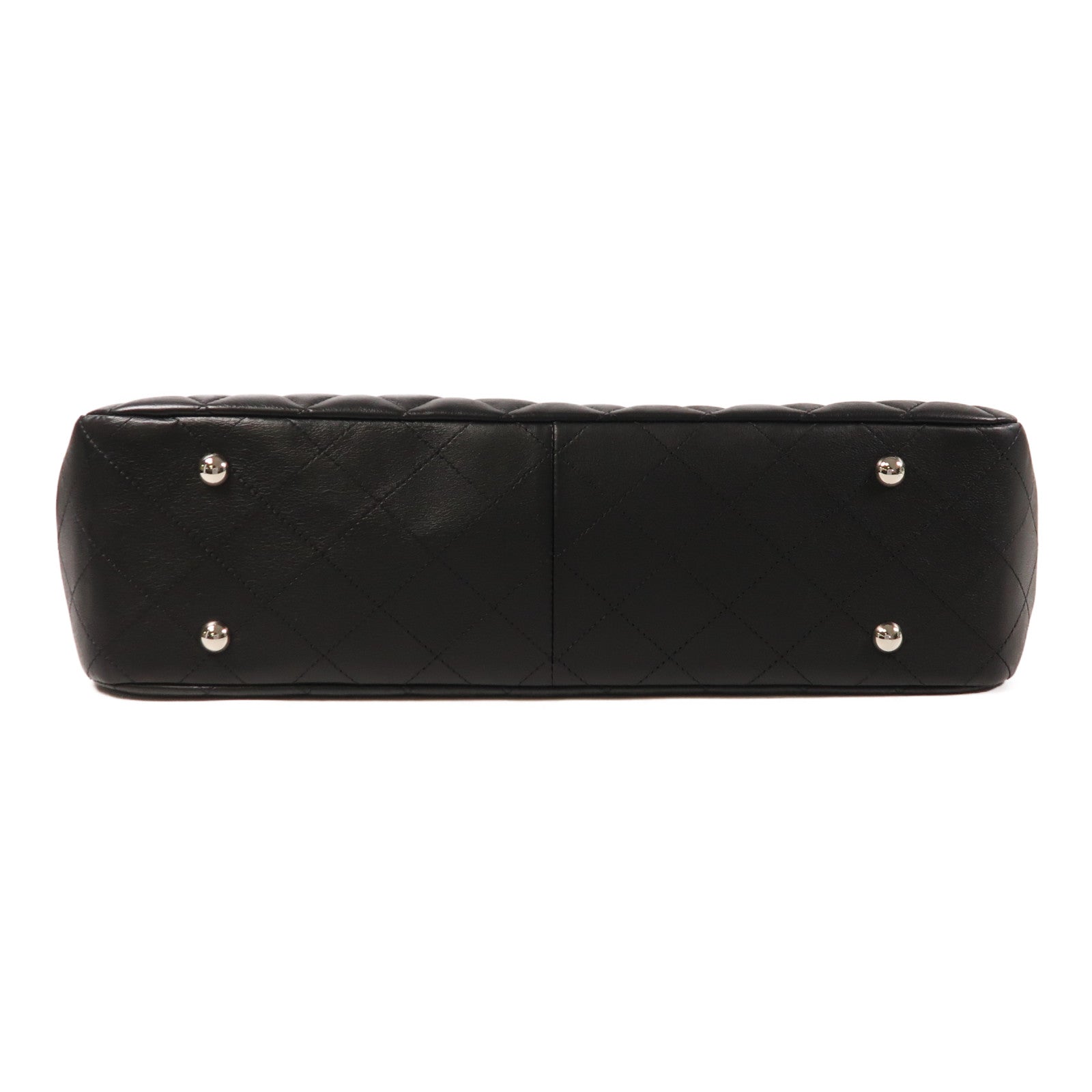 CHANEL 羊皮皮革Chain Shoulder銀扣鏈帶肩背袋