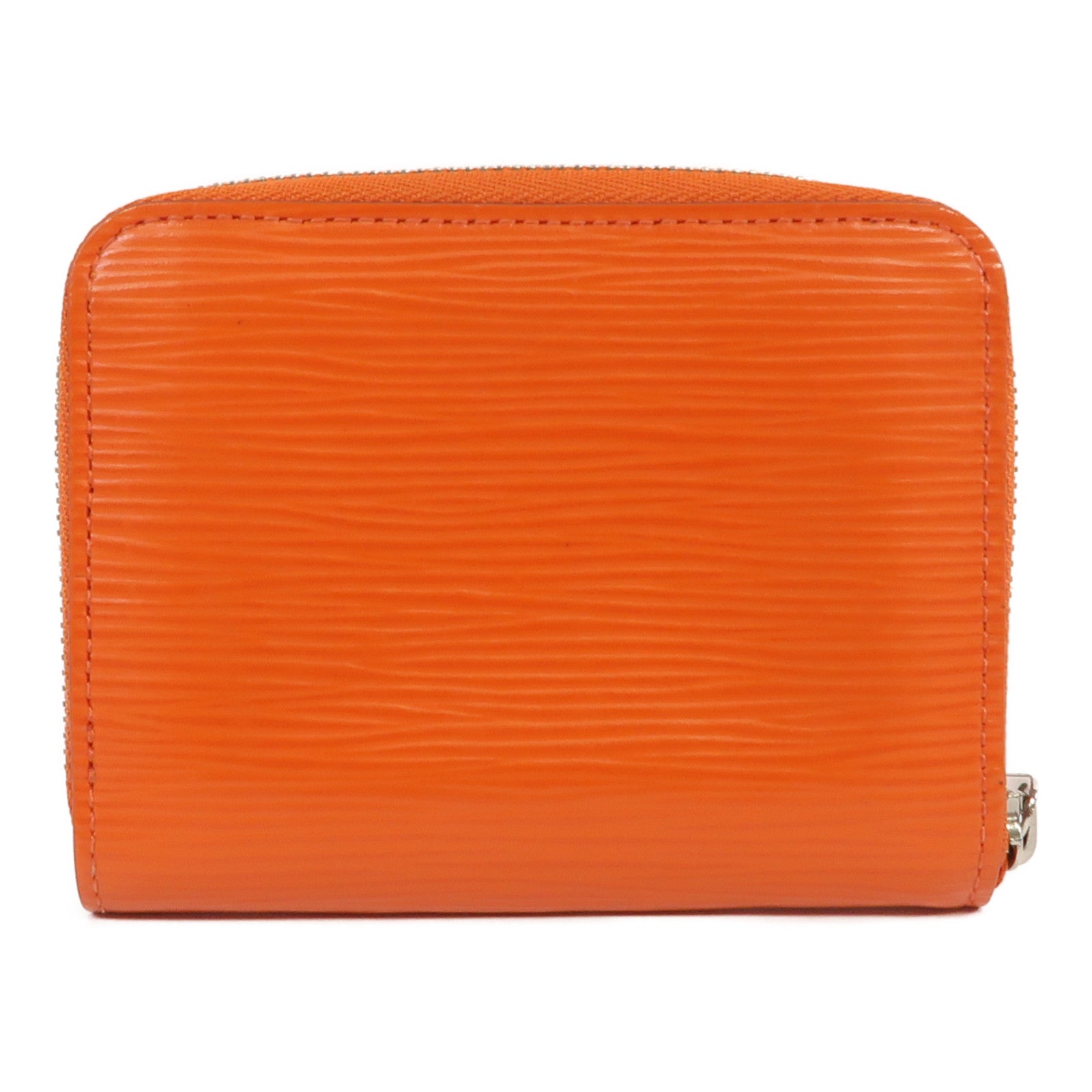 LOUIS VUITTON Epi Zippy Coin Purse銀扣零錢包橙色