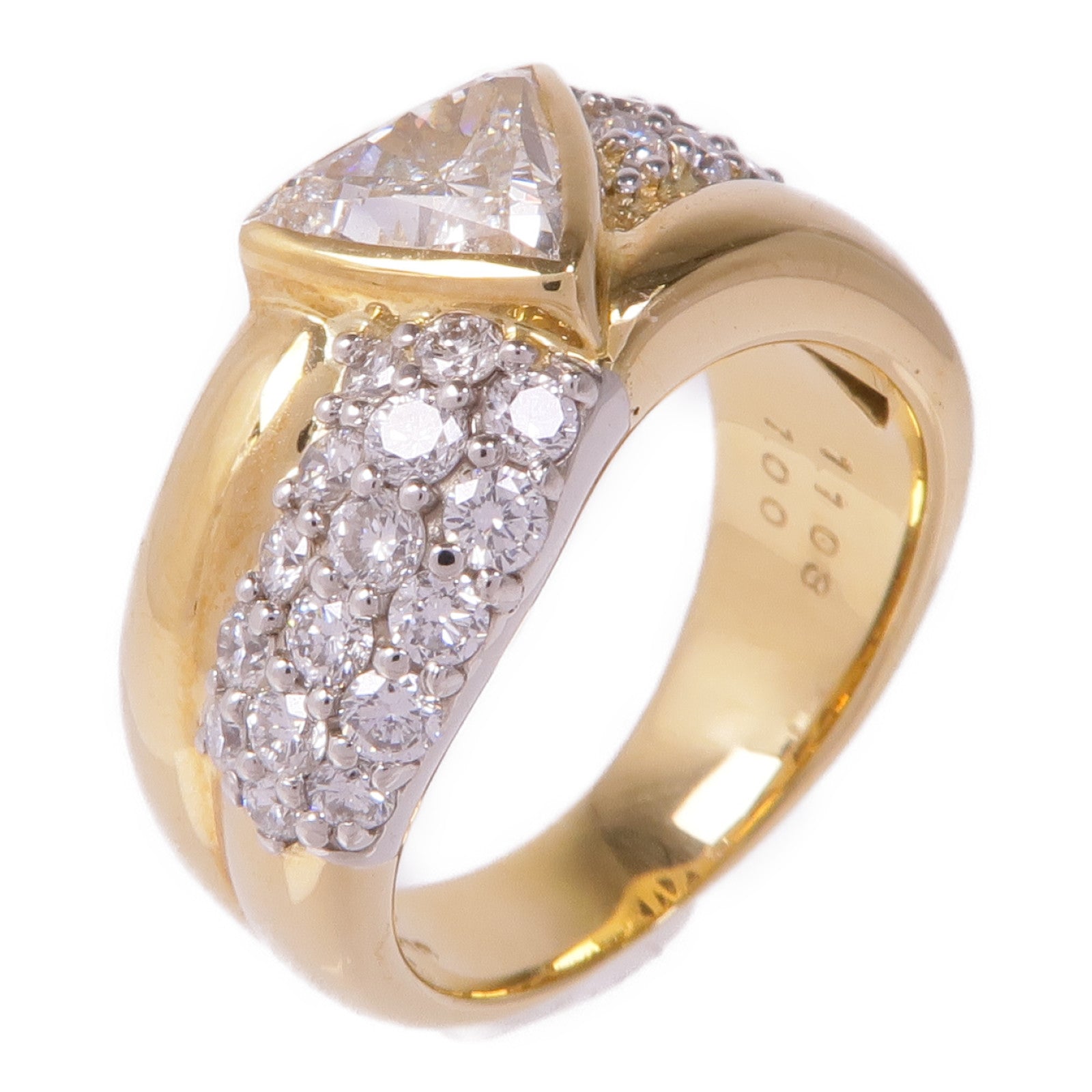 JEWELRY 【激減優惠】18K黃金/PT900鉑金Diamond Ring鑽石戒指US#6