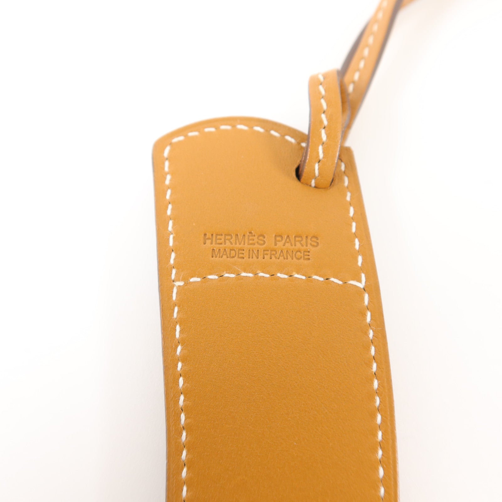 HERMES Swift皮革Paddock Boot Charm掛飾Gold/Mykonos