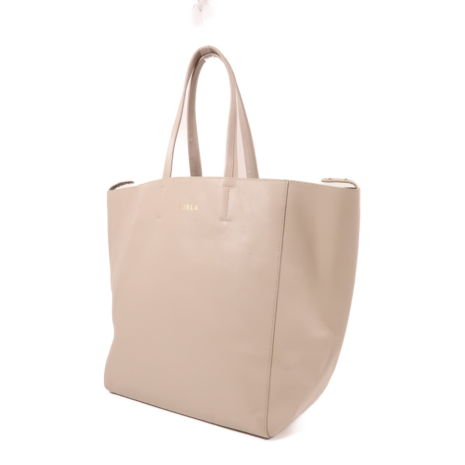 Furla 牛皮皮革Tote Bag金扣肩背袋