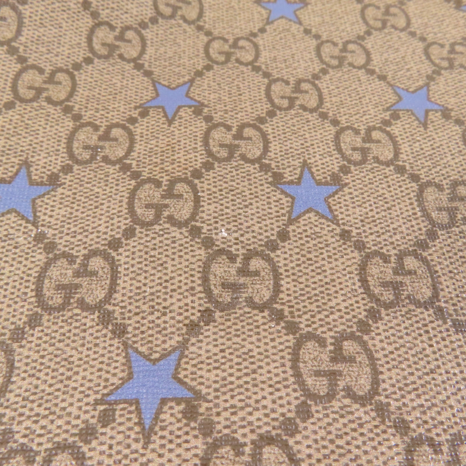 GUCCI GG Tote Bag 309497 PVC Coated Canvas Brown Blue
