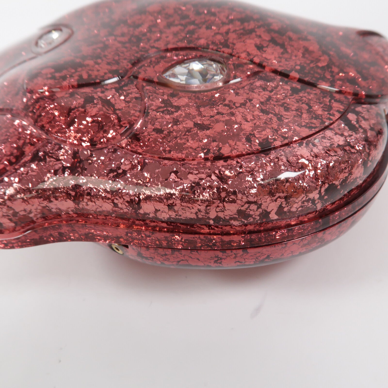 GUCCI Plexiglass Glitter Cat Clutch鏈帶肩背袋