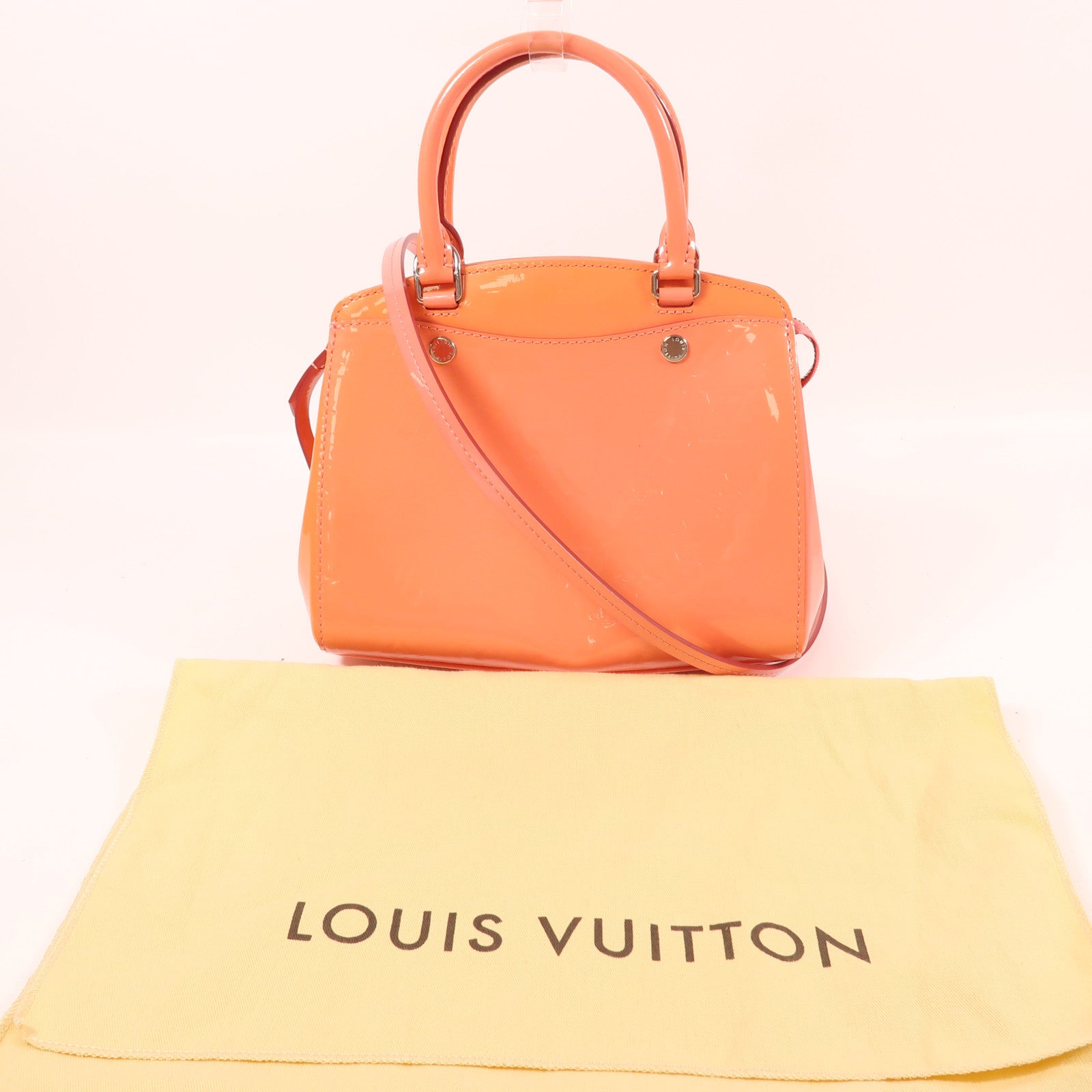 LOUIS VUITTON Monogram Vernis Shoulder Bag銀扣手挽肩背兩用袋