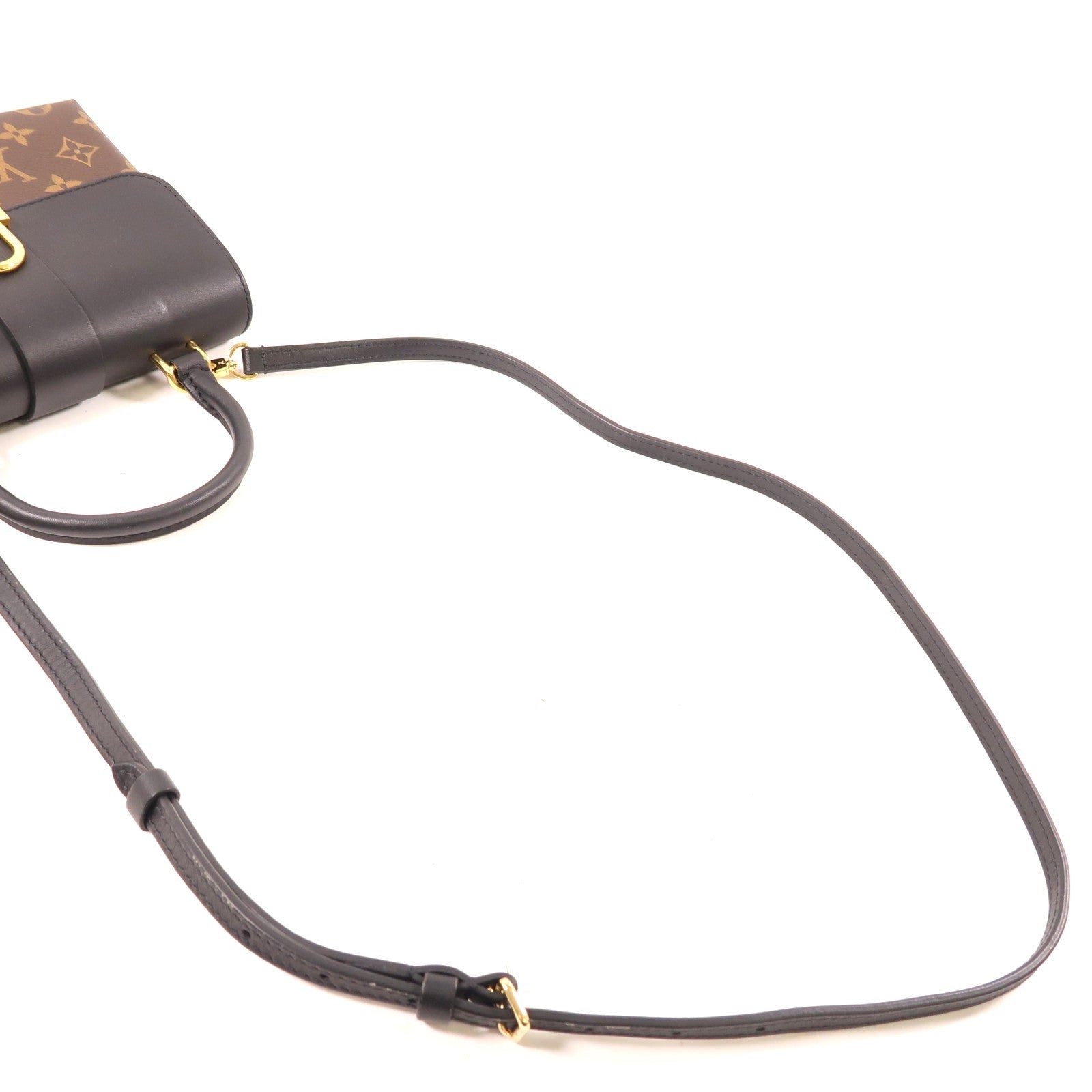 LOUIS VUITTON Monogram Locky BB金扣手挽肩背兩用袋棕色