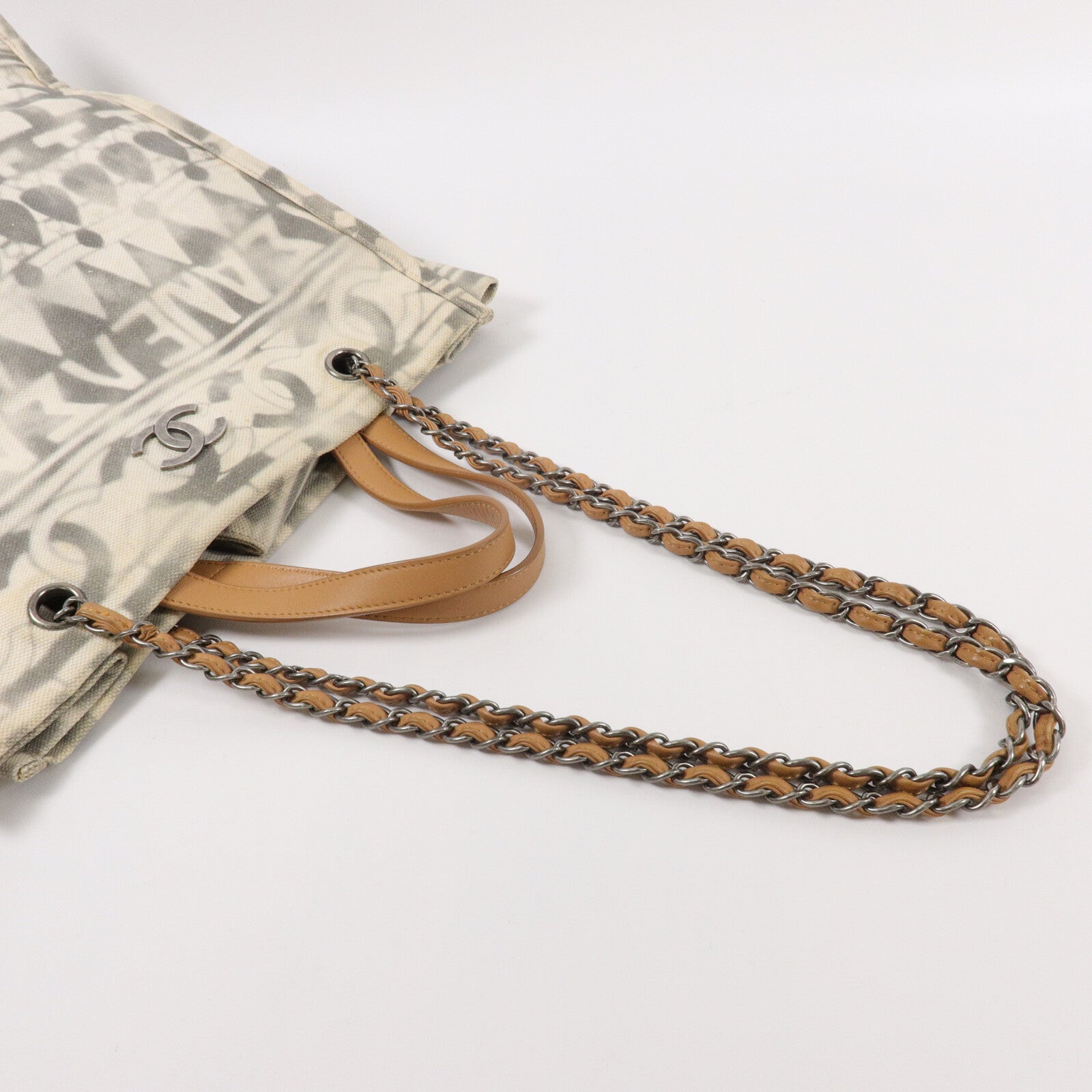 CHANEL 帆布Iliad Shopping Tote Bag手挽肩背兩用袋