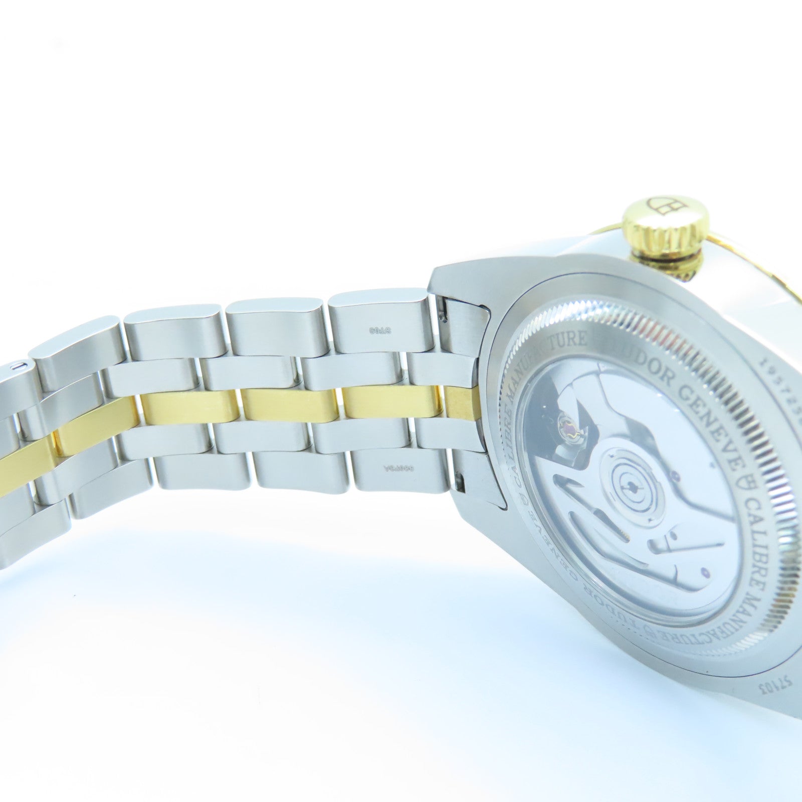 TUDOR Glamor Double Date 42MM Stainless Steel/18K Gold Watch Automatic Movement Black