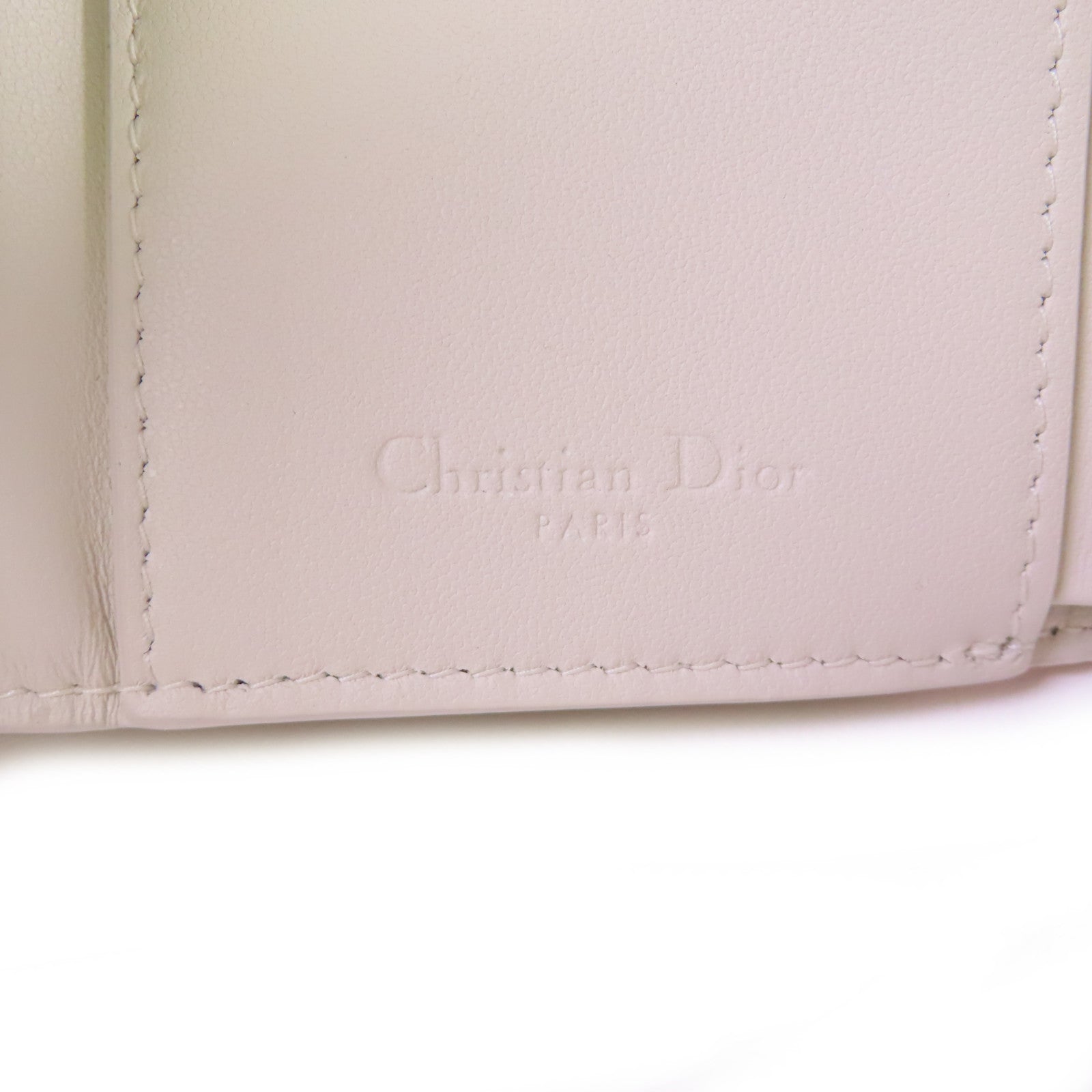 Dior 羊皮皮革Lady Dior Lotus Wallet金扣短錢包粉紅色