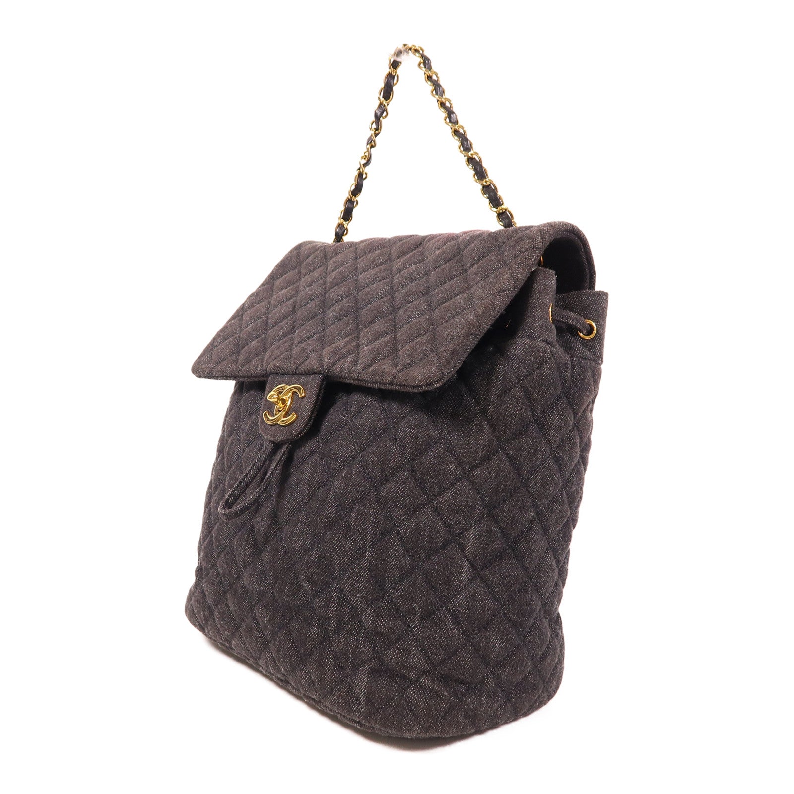 CHANEL 帆布Backpack金扣背包