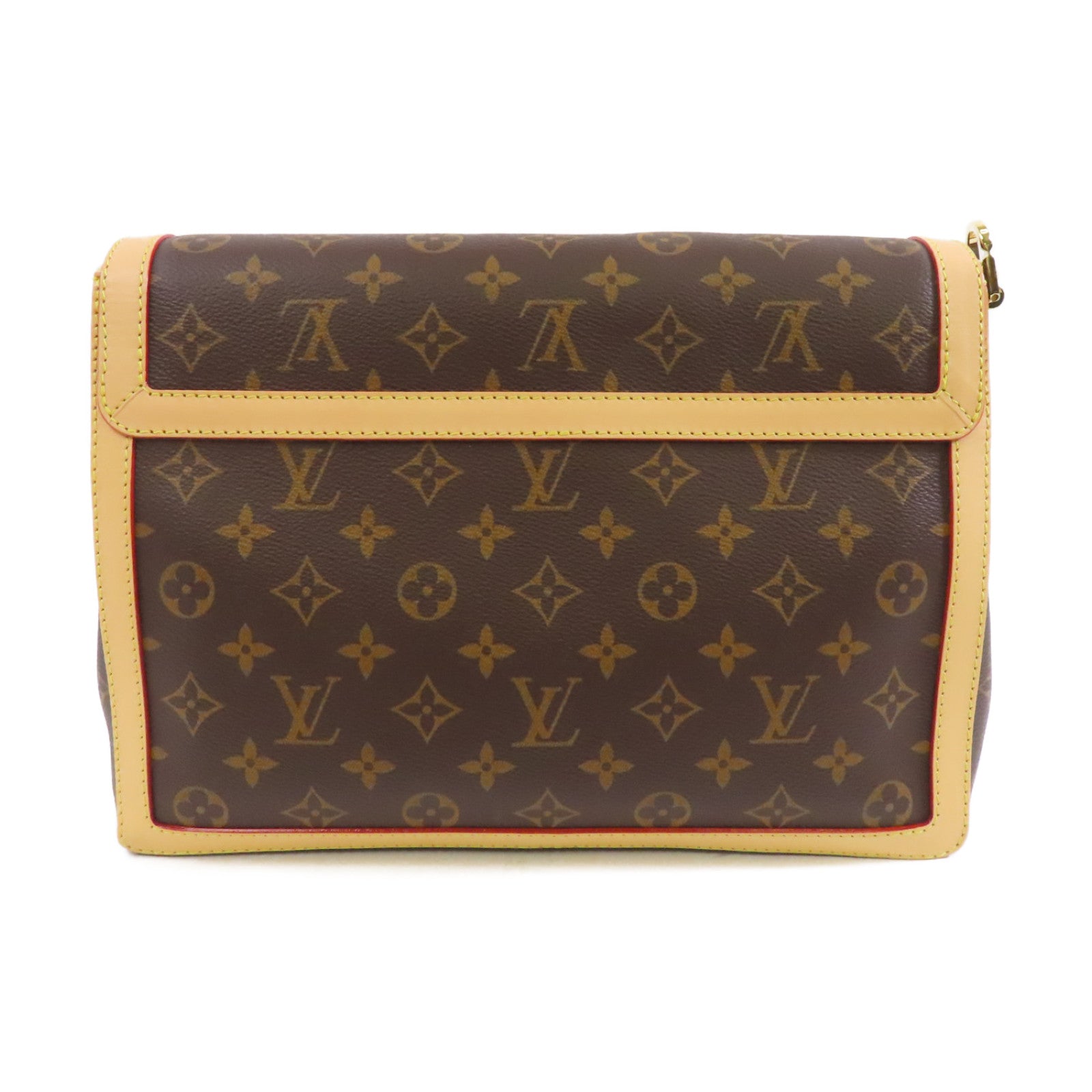 LOUIS VUITTON 【激減優惠】Monogram Dauphine Soft GM金扣手挽肩背兩用袋棕色