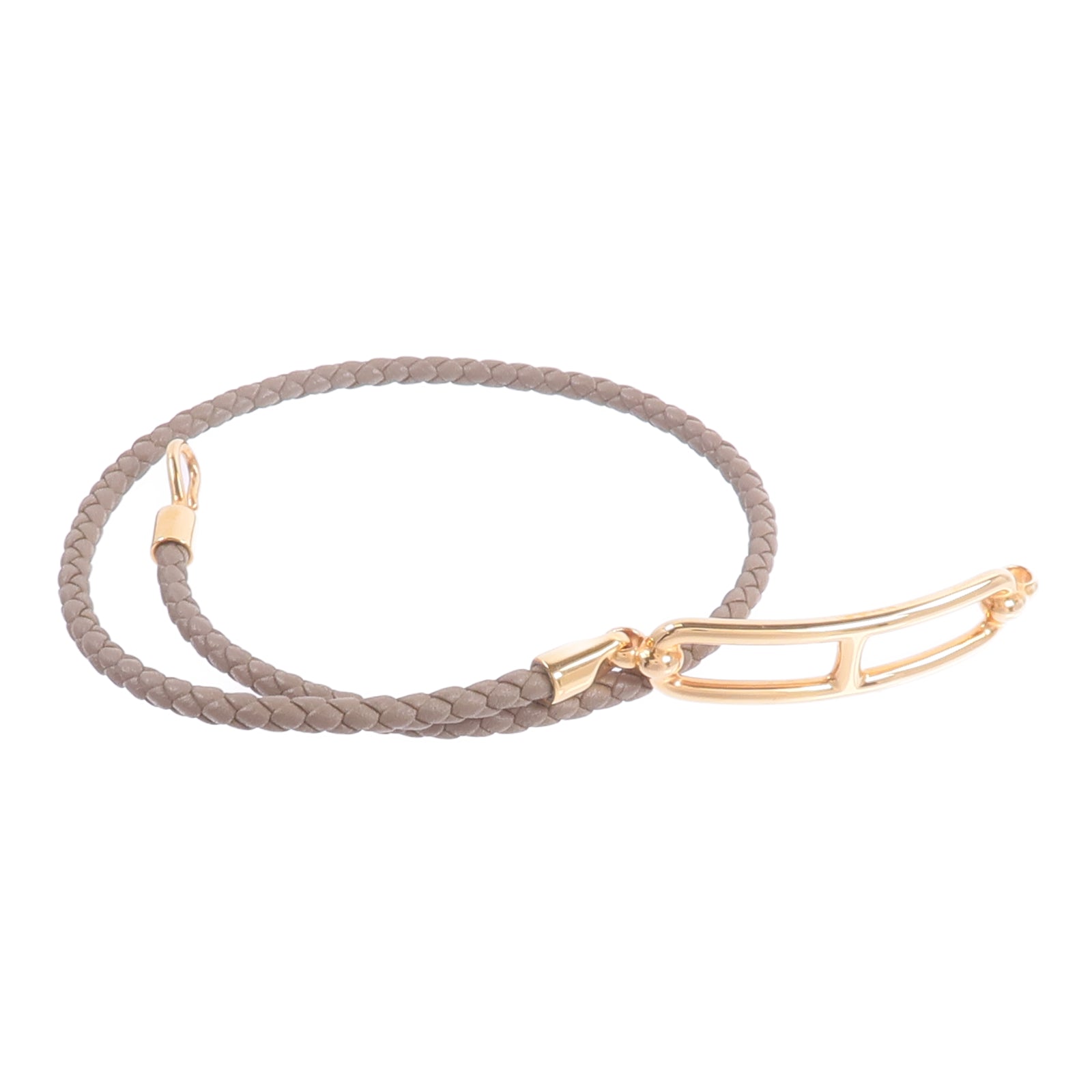 HERMES Swift皮革Roulis Double Tour Bracelet手帶Etoupe