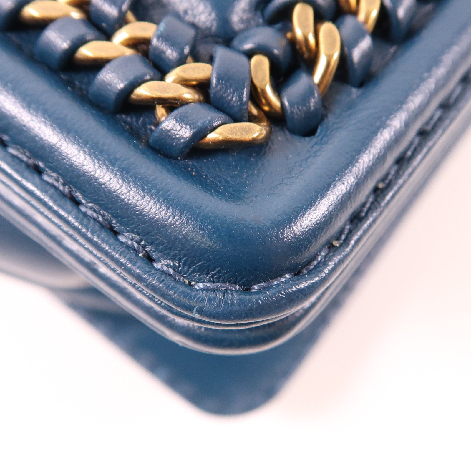 CHANEL 【激減優惠】蛇皮皮革Boy 25金扣手挽肩背兩用袋