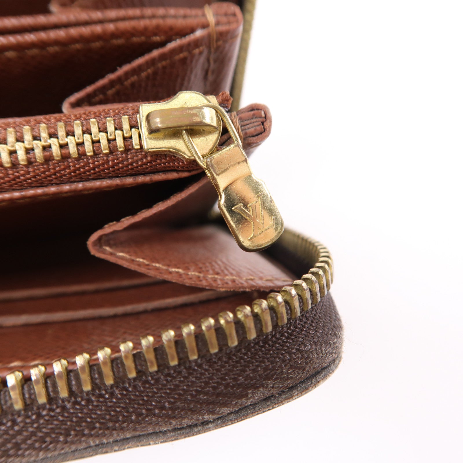 LOUIS VUITTON MonogramZipper Long Wallet金扣拉鍊長錢包啡色