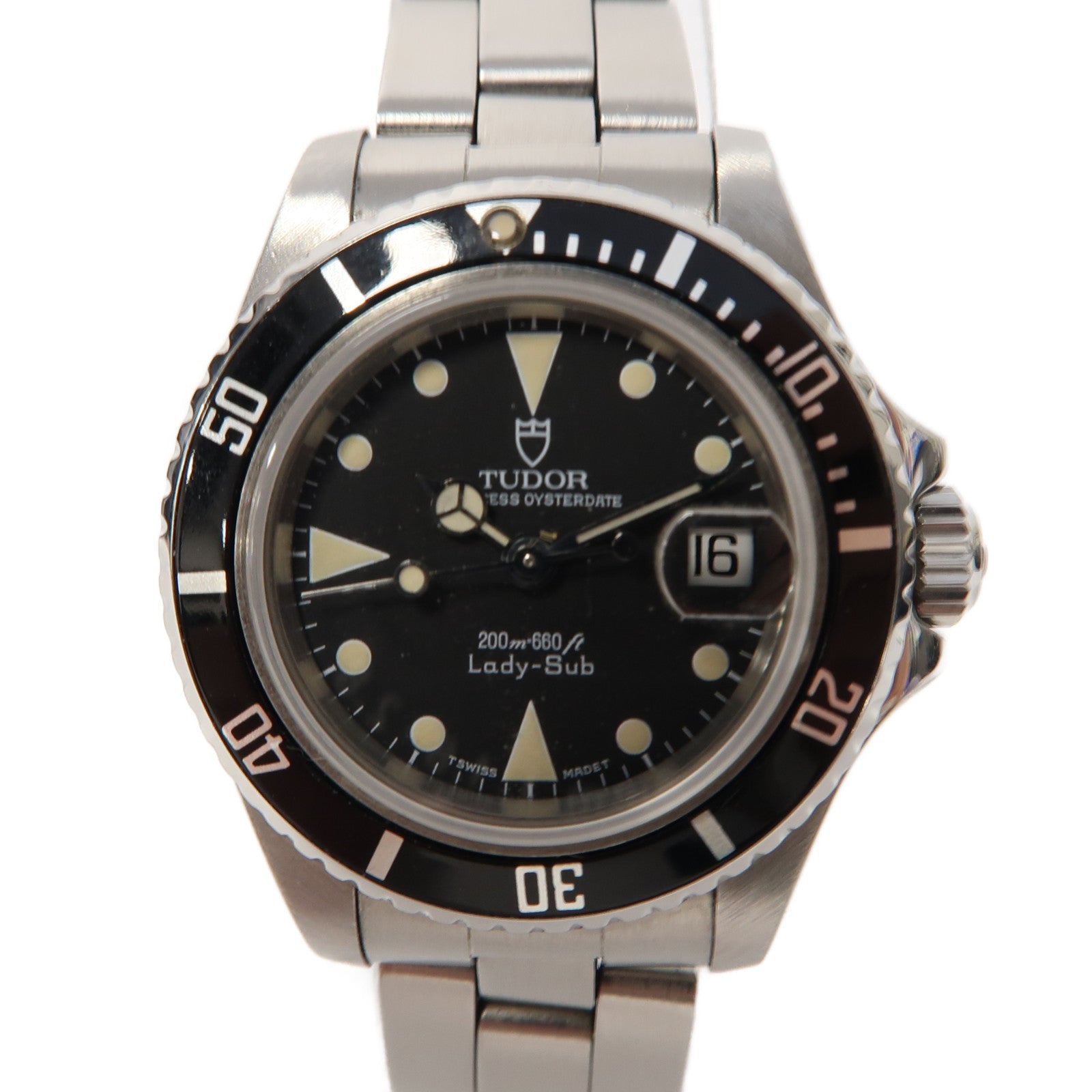 TUDOR 不鏽鋼Prince Oysterdate 27mm自動機芯黑色/銀色