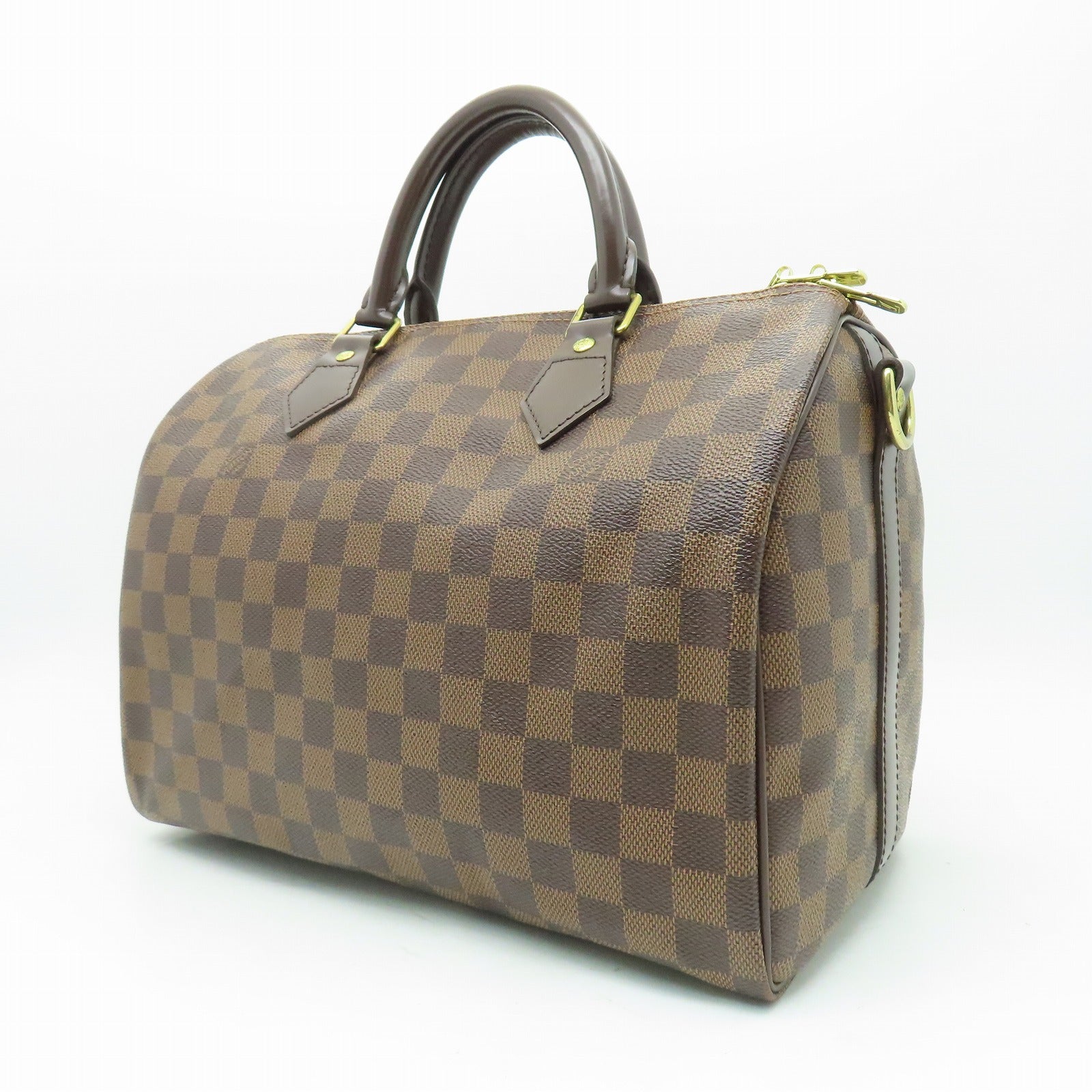 LOUIS VUITTON 【激減優惠】Damier Speedy Bandouliere 30金扣手挽肩背兩用袋啡色