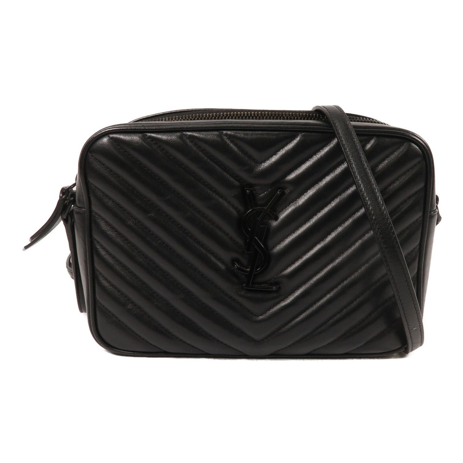 YVES SAINT LAURENT 牛皮皮革Lou Camera Bag肩背袋