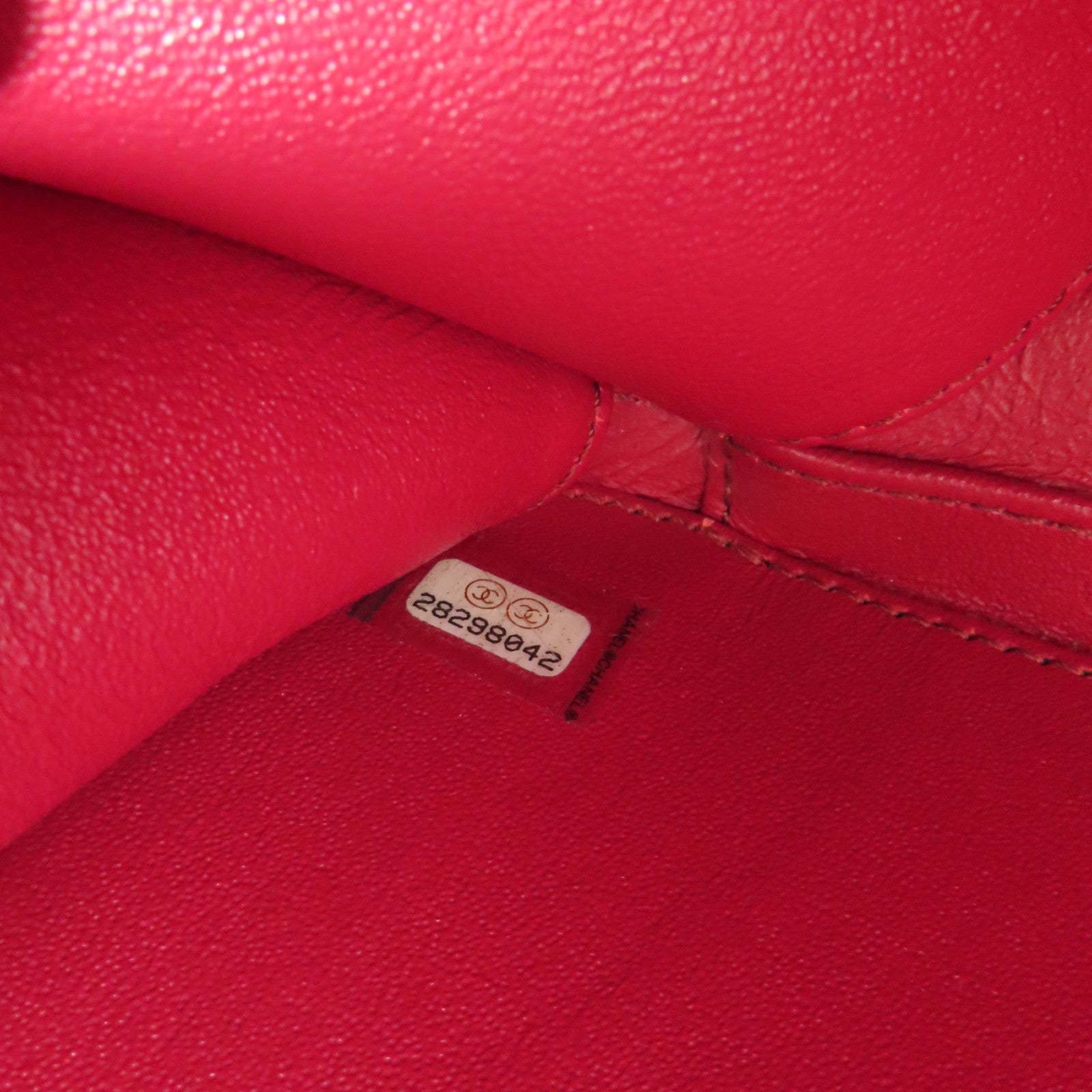 CHANEL 牛皮皮革Vanity Case金扣鏈帶手挽肩背兩用袋