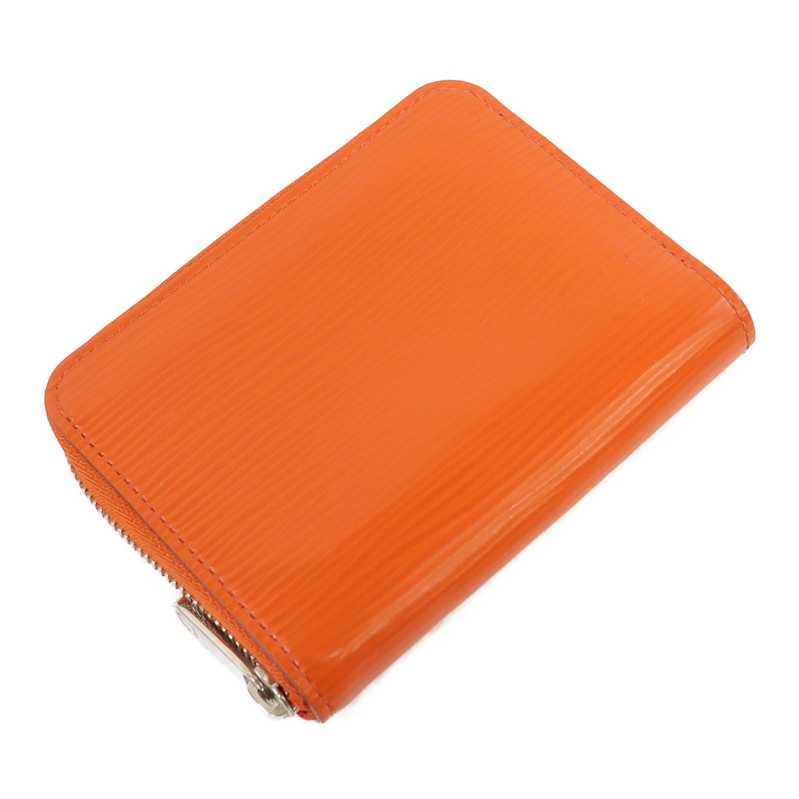LOUIS VUITTON Epi Zippy Coin Purse銀扣零錢包橙色