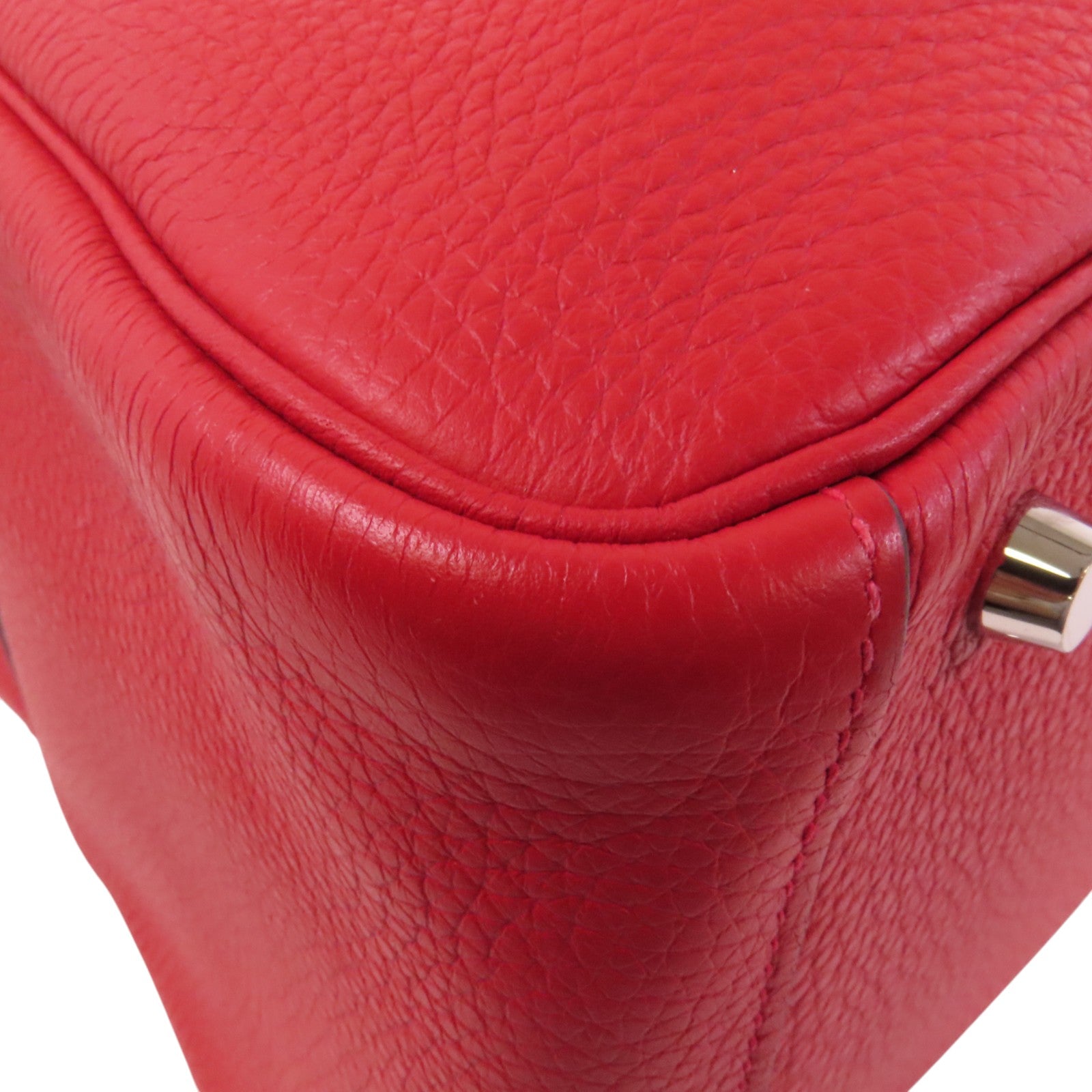 HERMES Clemence皮革Lindy 30銀扣肩背袋