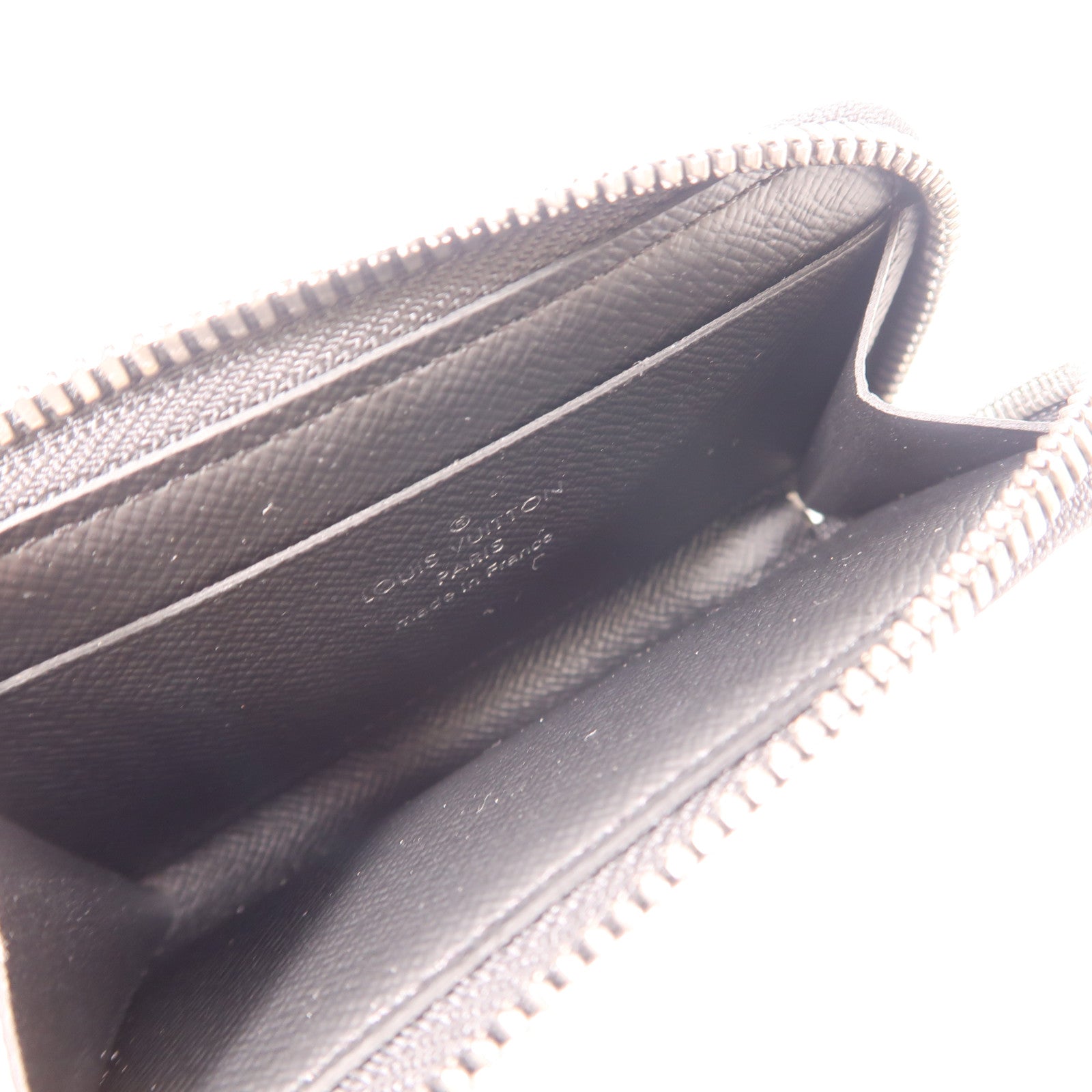 LOUIS VUITTON Monogram Eclipse Porte Monnaie Jour銀扣零錢包黑色