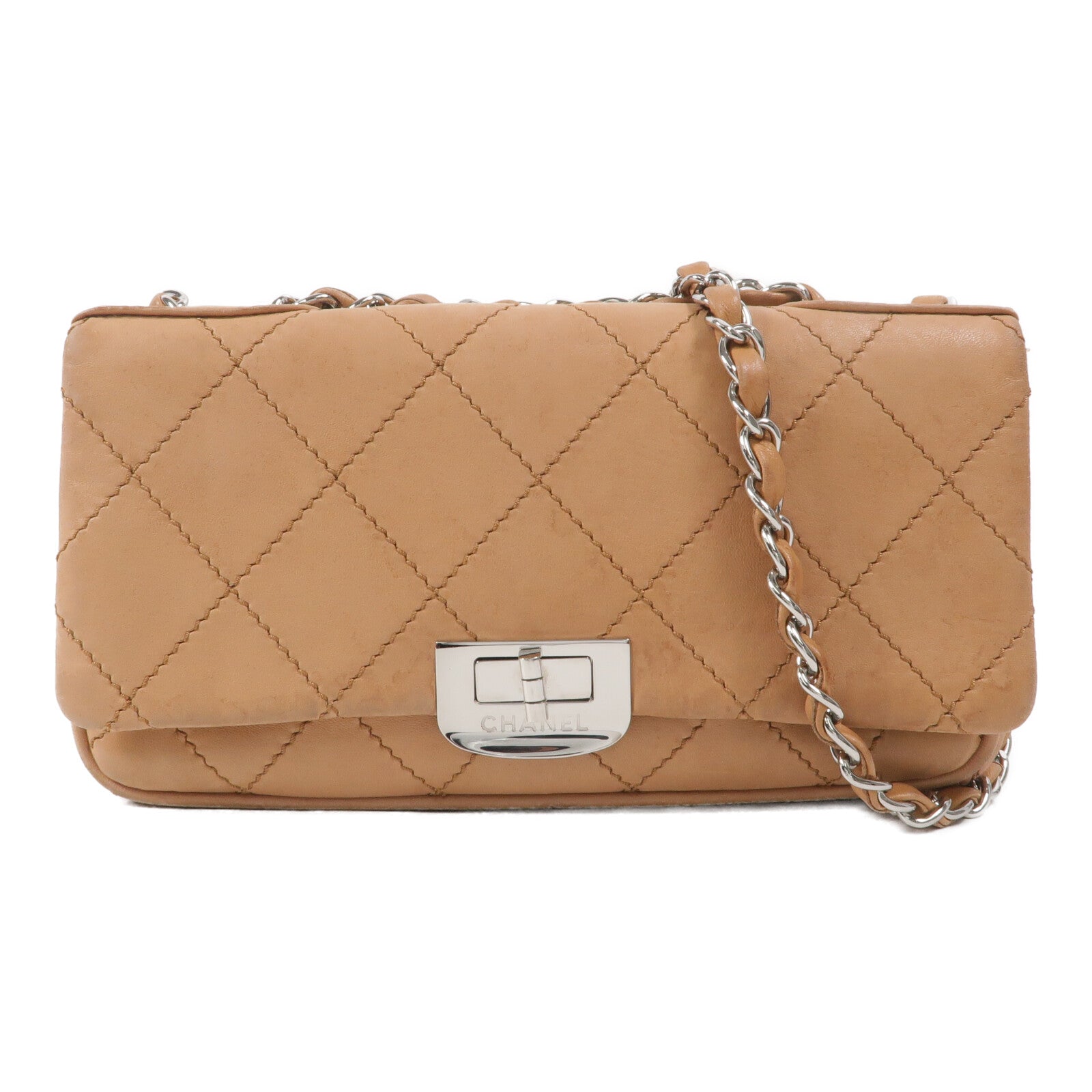CHANEL 牛皮皮革Chain Shoulder鏈帶肩背袋