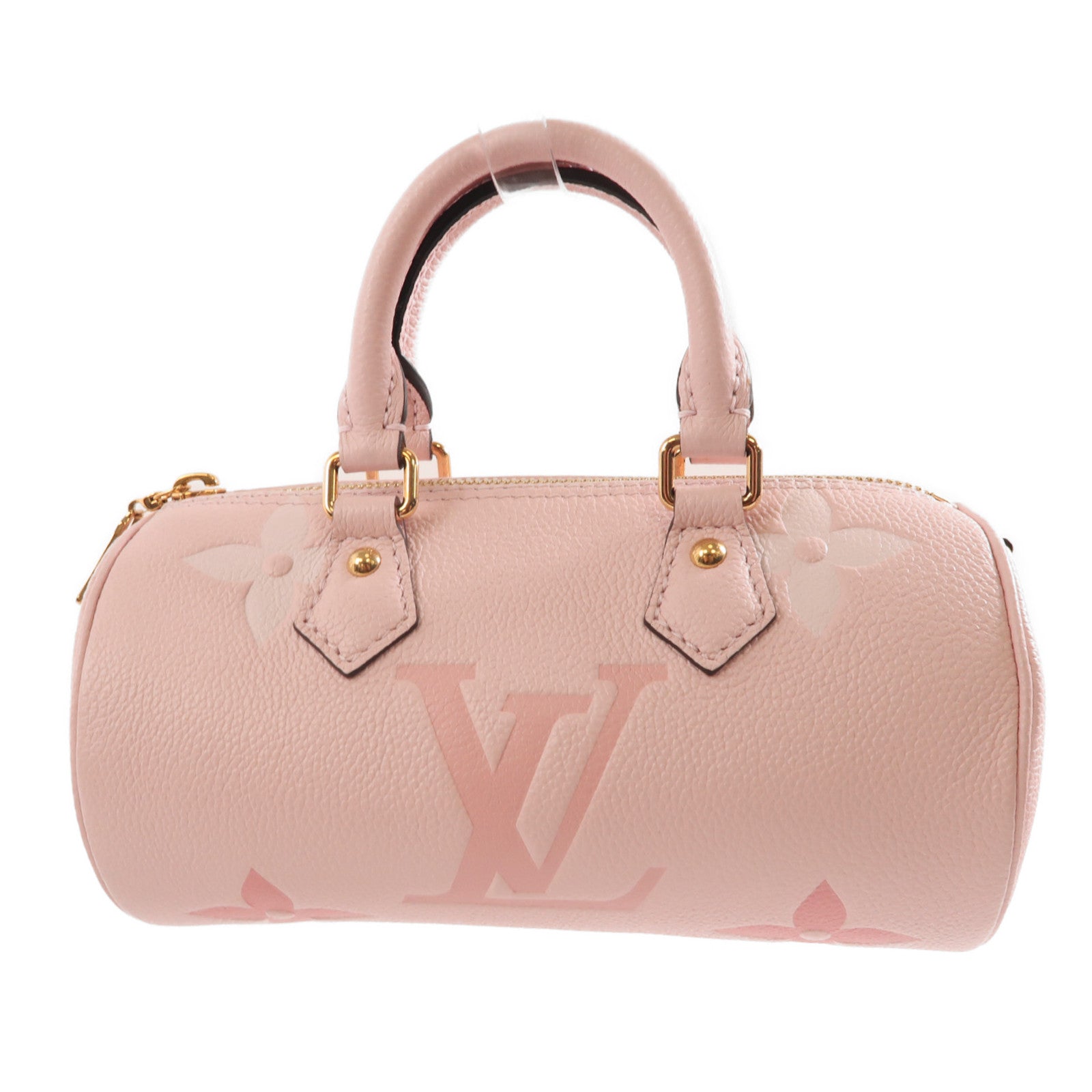 LOUIS VUITTON Mono Empreinte Papillon BB金扣手挽肩背兩用袋粉紅色