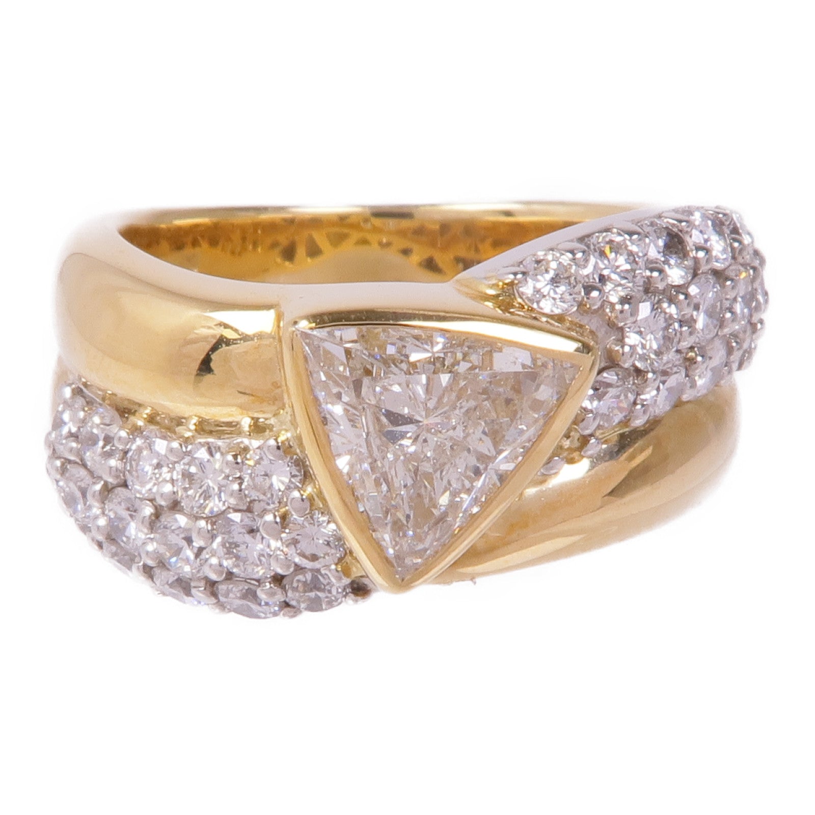 JEWELRY 【激減優惠】18K黃金/PT900鉑金Diamond Ring鑽石戒指US#6